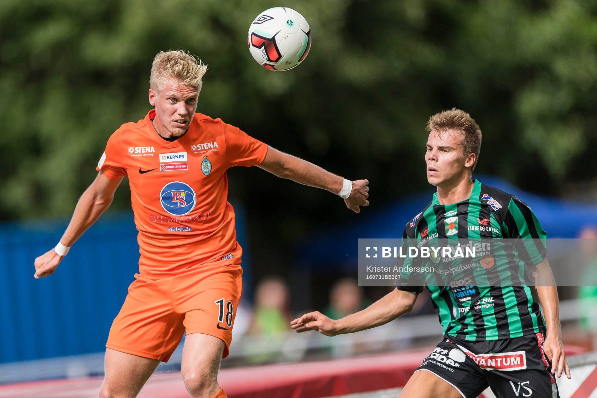Athletics André Österholm och Varbergs Elias Andersson