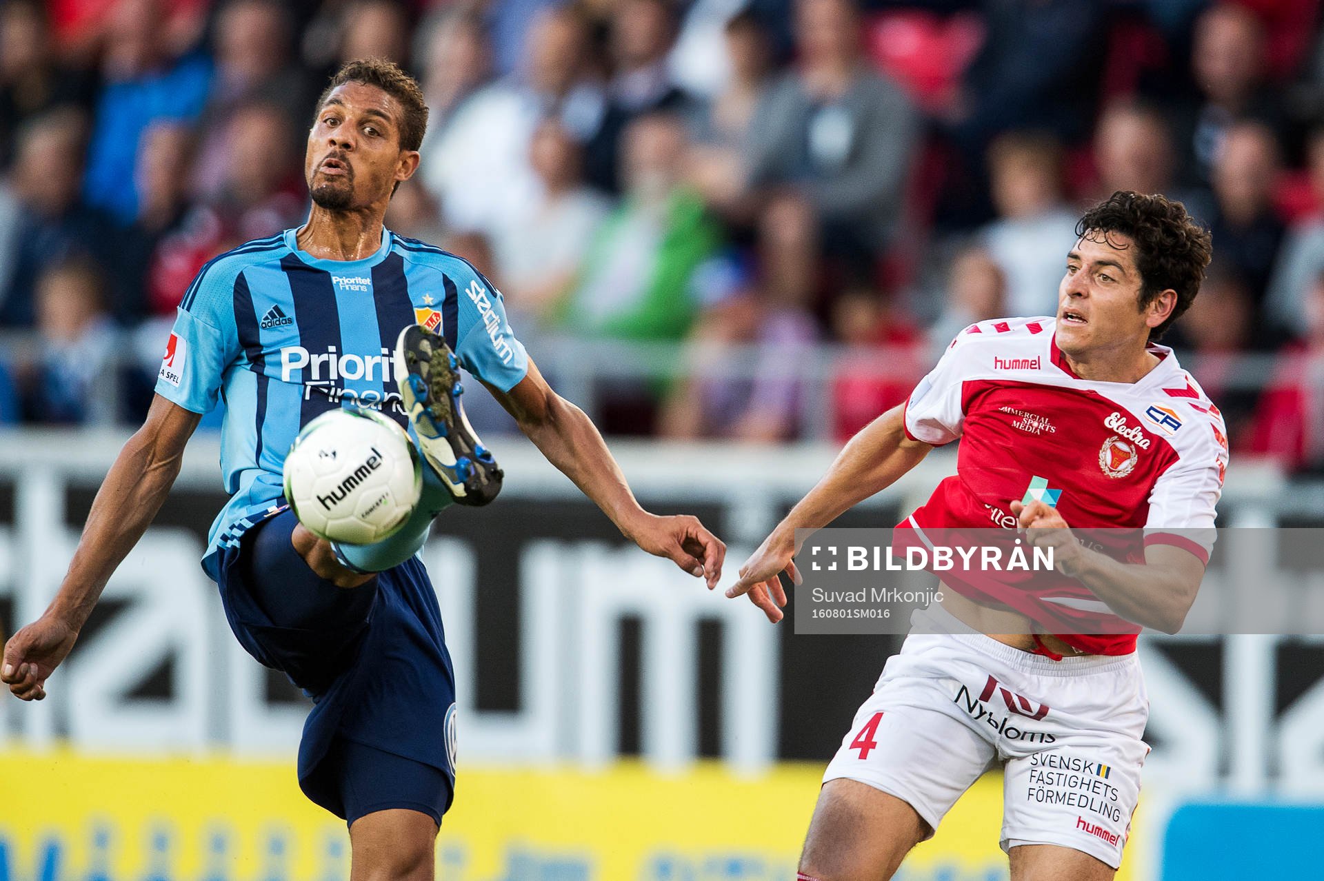 Djurgårdens Mathias Ranegie och Kalmars Marko Biskupovic