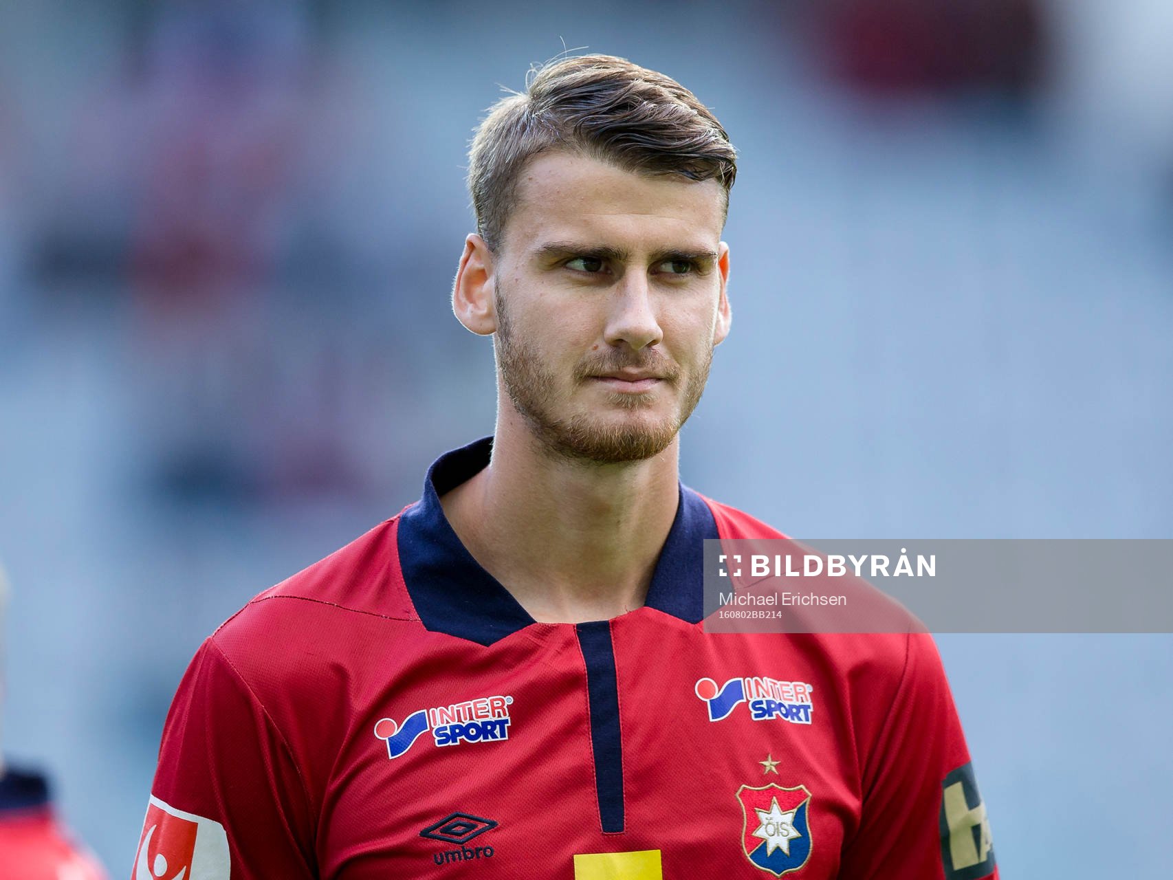 Örgrytes Johan Hammar innan fotbollsmatchen i Superettan
