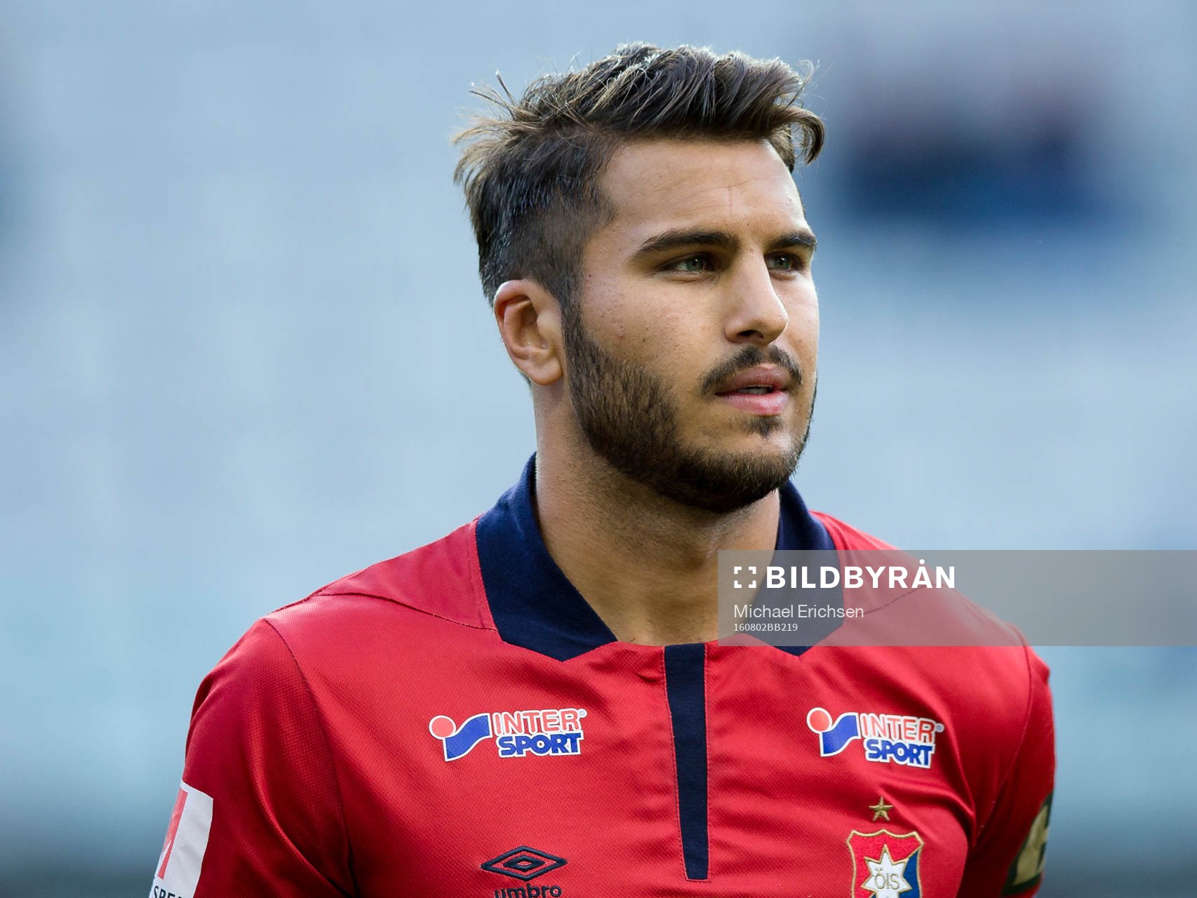 Örgrytes William Atashkadeh innan fotbollsmatchen i
