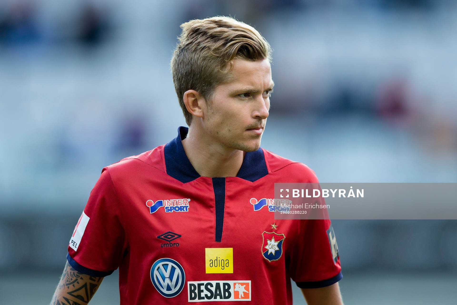 Örgrytes Andreas Östling innan fotbollsmatchen i