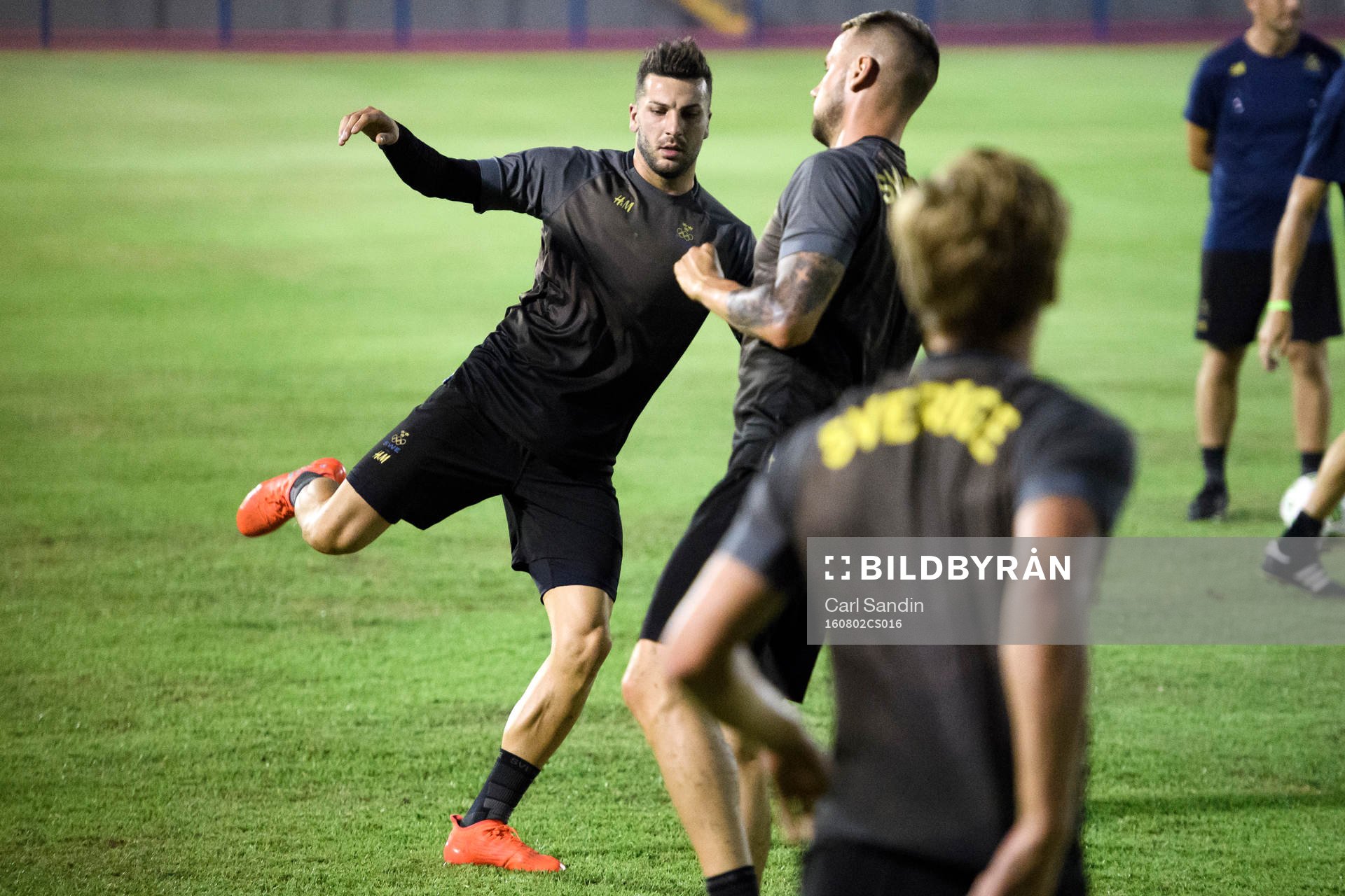 Sveriges Mikael Ishak på en träning med det svenska U21-landslaget i fotboll under OS den 2 augusti 2016 Manaus.