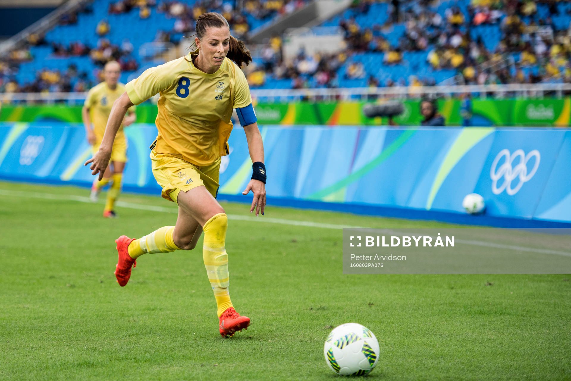 Sveriges Lotta Schelin i fotbollsmatchen mellan Sverige och