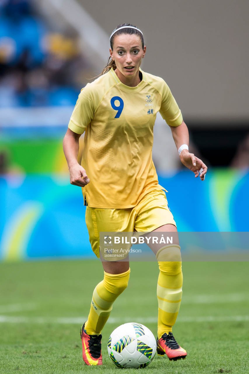 Sveriges Kosovare Asllani i fotbollsmatchen mellan Sverige
