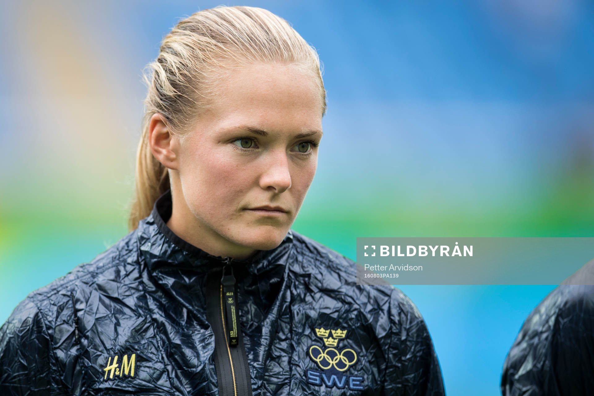 Sveriges Magdalena Ericsson i fotbollsmatchen mellan