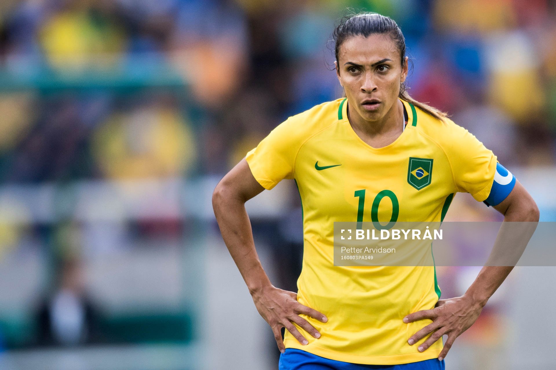 Brasiliens Marta i fotbollsmatchen mellan Brasilien och Kina