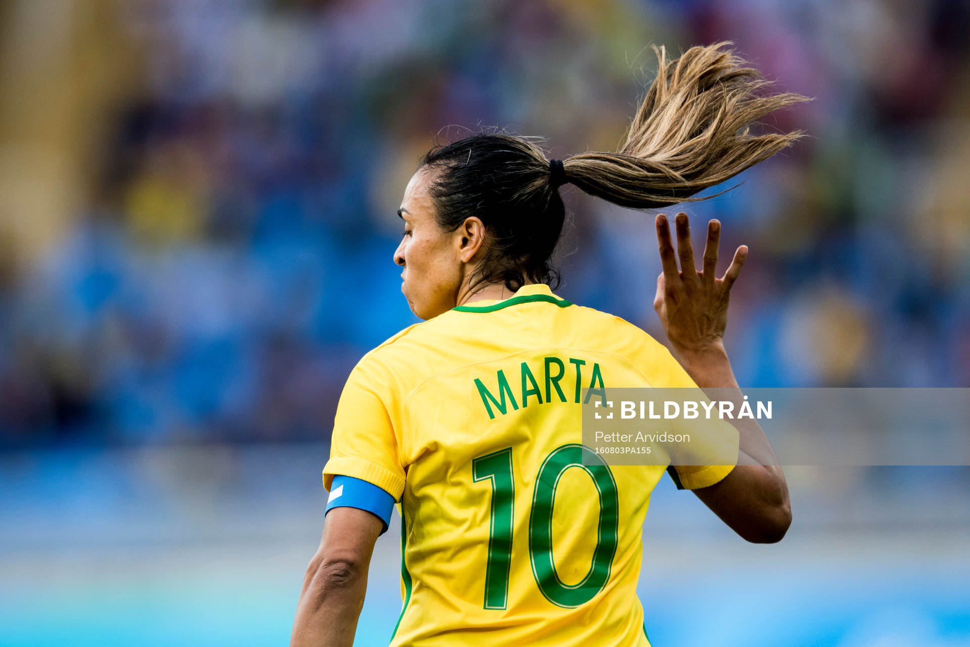 Brasiliens Marta i fotbollsmatchen mellan Brasilien och Kina
