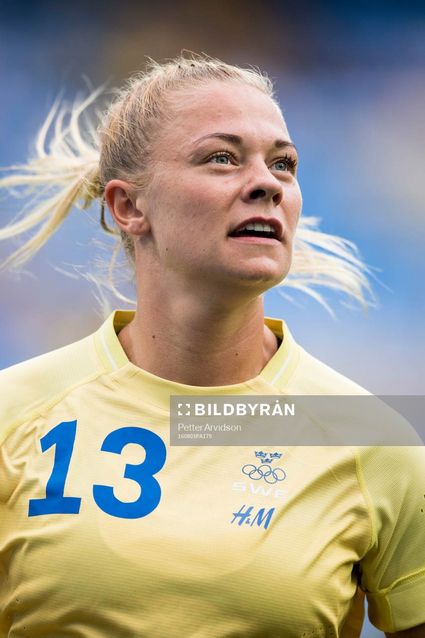 Sveriges Fridolina Rolfö i fotbollsmatchen mellan Sverige