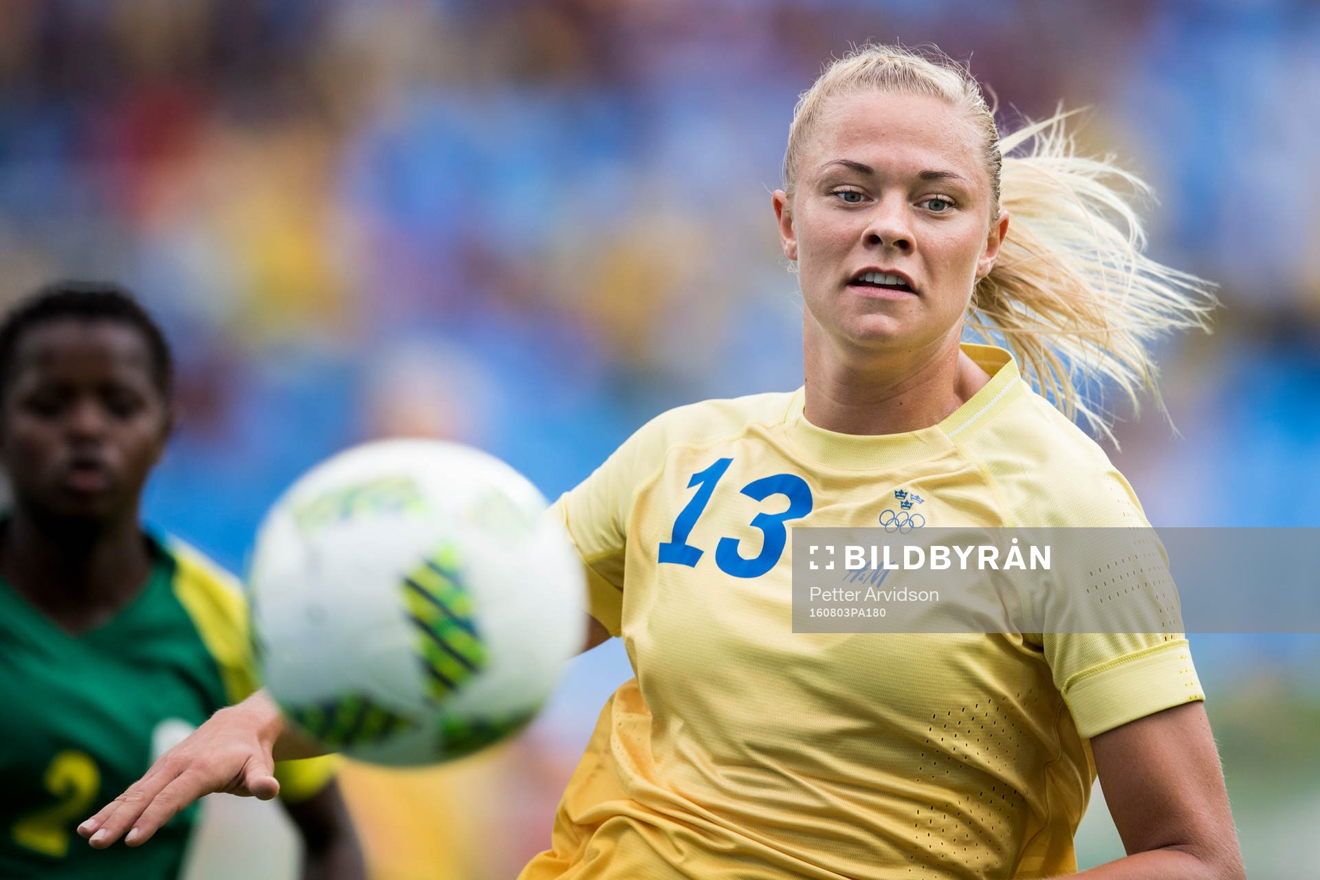 Sveriges Fridolina Rolfö i fotbollsmatchen mellan Sverige
