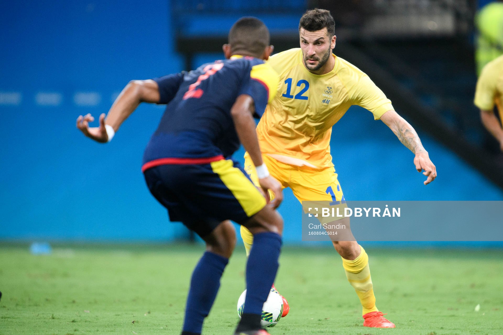 Sveriges Mikael Ishak i fotbollsmatchen mellan Sverige och