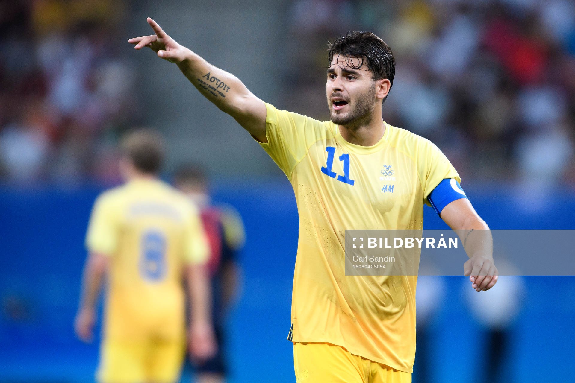 Sveriges Astrit Ajdarevic i fotbollsmatchen mellan Sverige