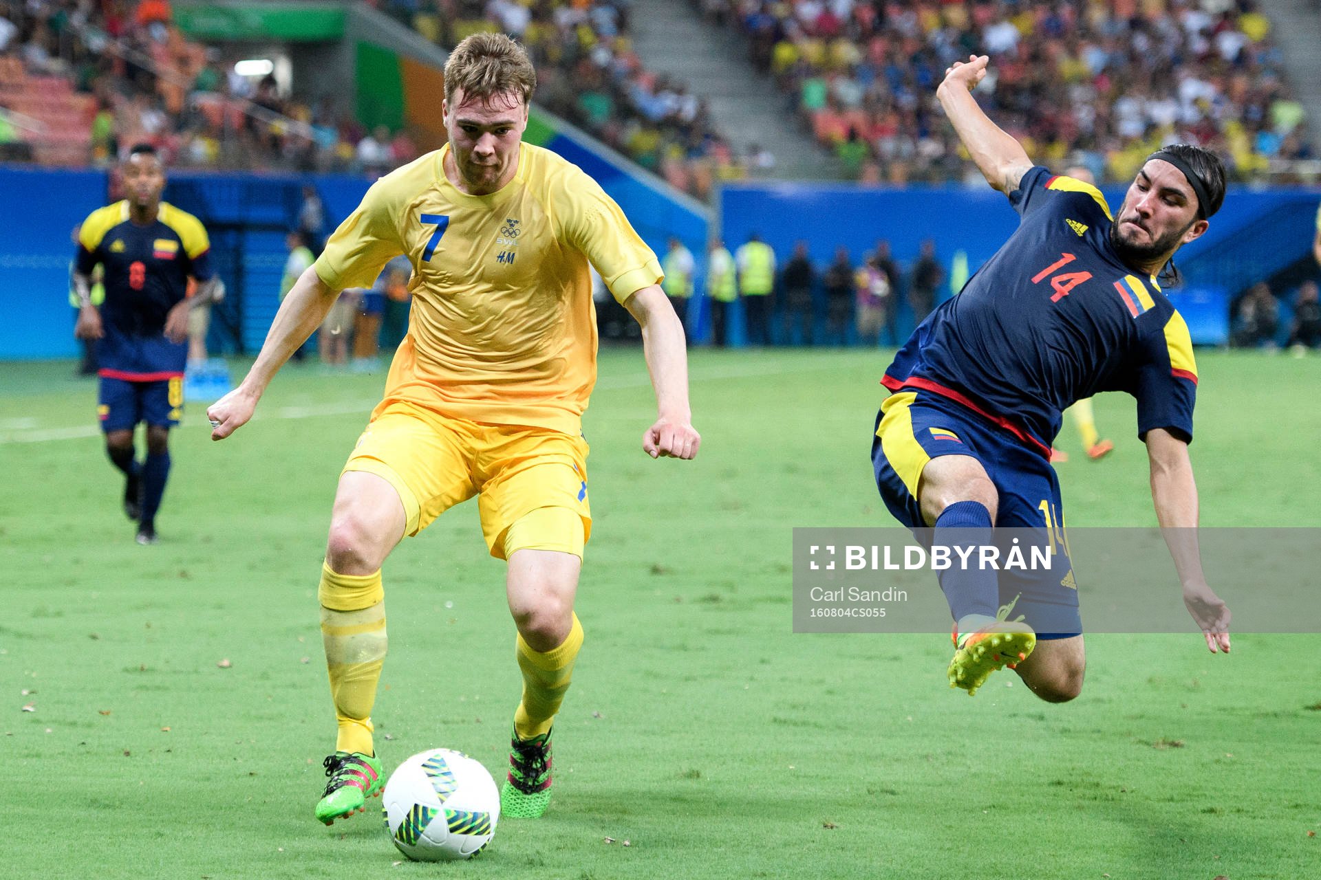 Sveriges Simon Tibbling och Colombias Sebastian Perez i