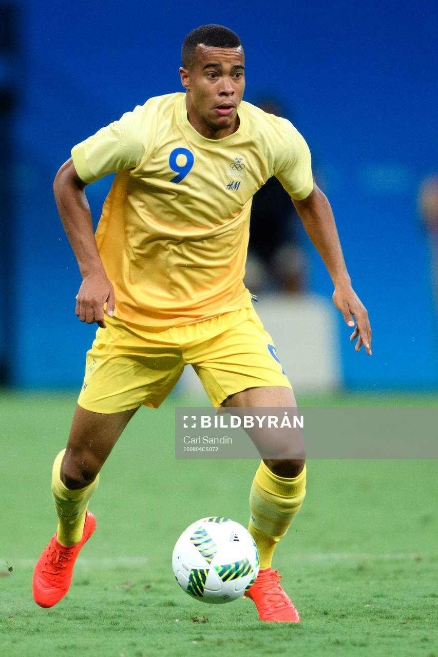 Sveriges Robin Quaison i fotbollsmatchen mellan Sverige och