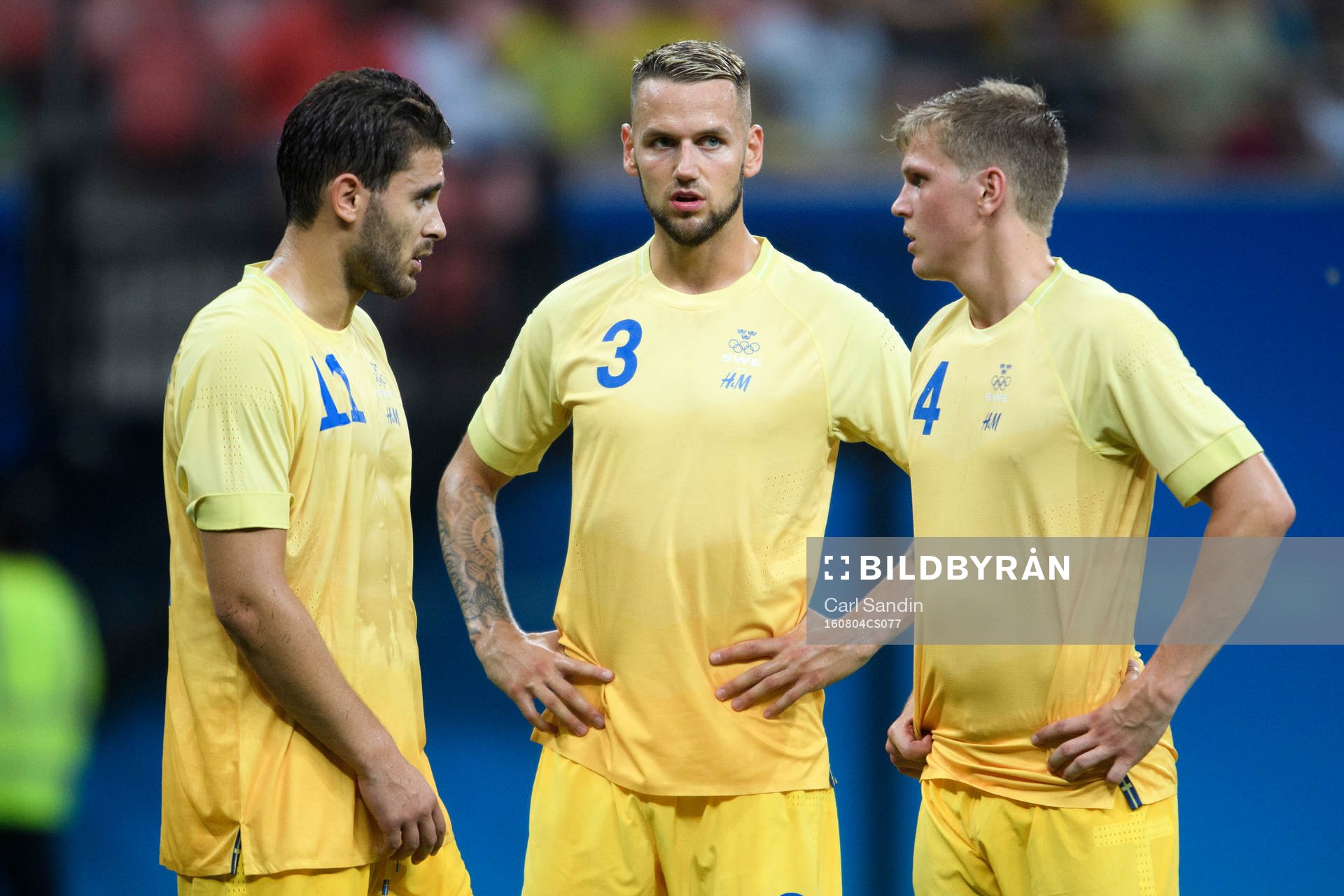Sveriges Astrit Ajdarevic, Alexander Milosevic och Joakim