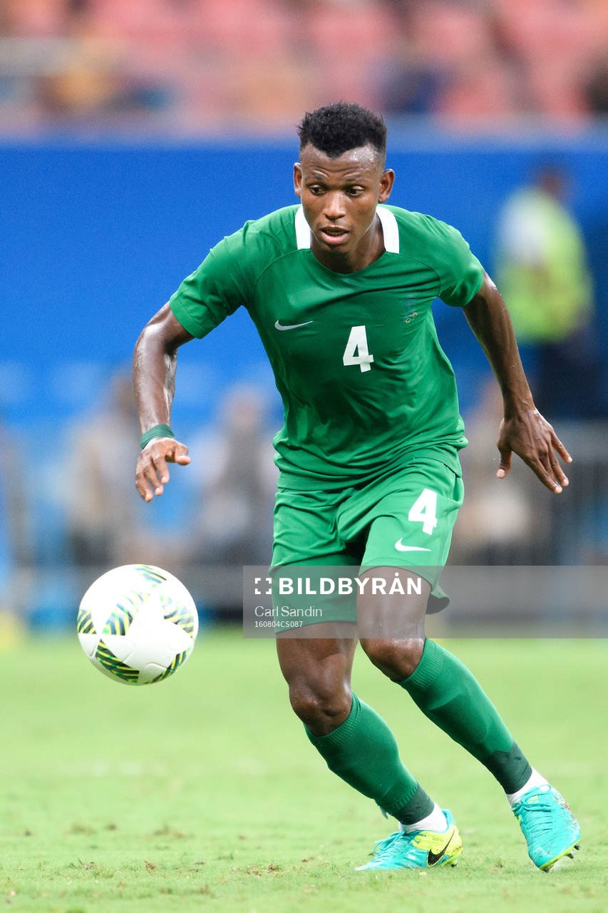 Nigerias Abdullahi Shehu i fotbollsmatchen mellan Nigeria