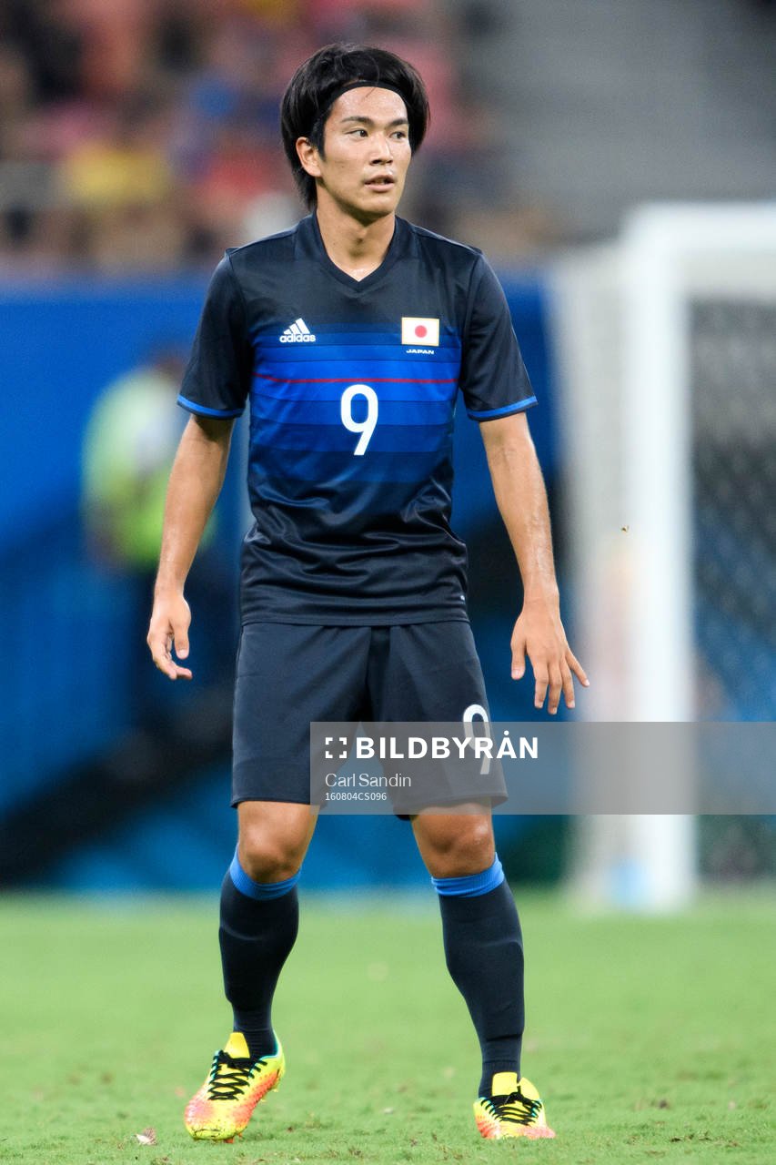 Japans Shinya Yajima i fotbollsmatchen mellan Nigeria och