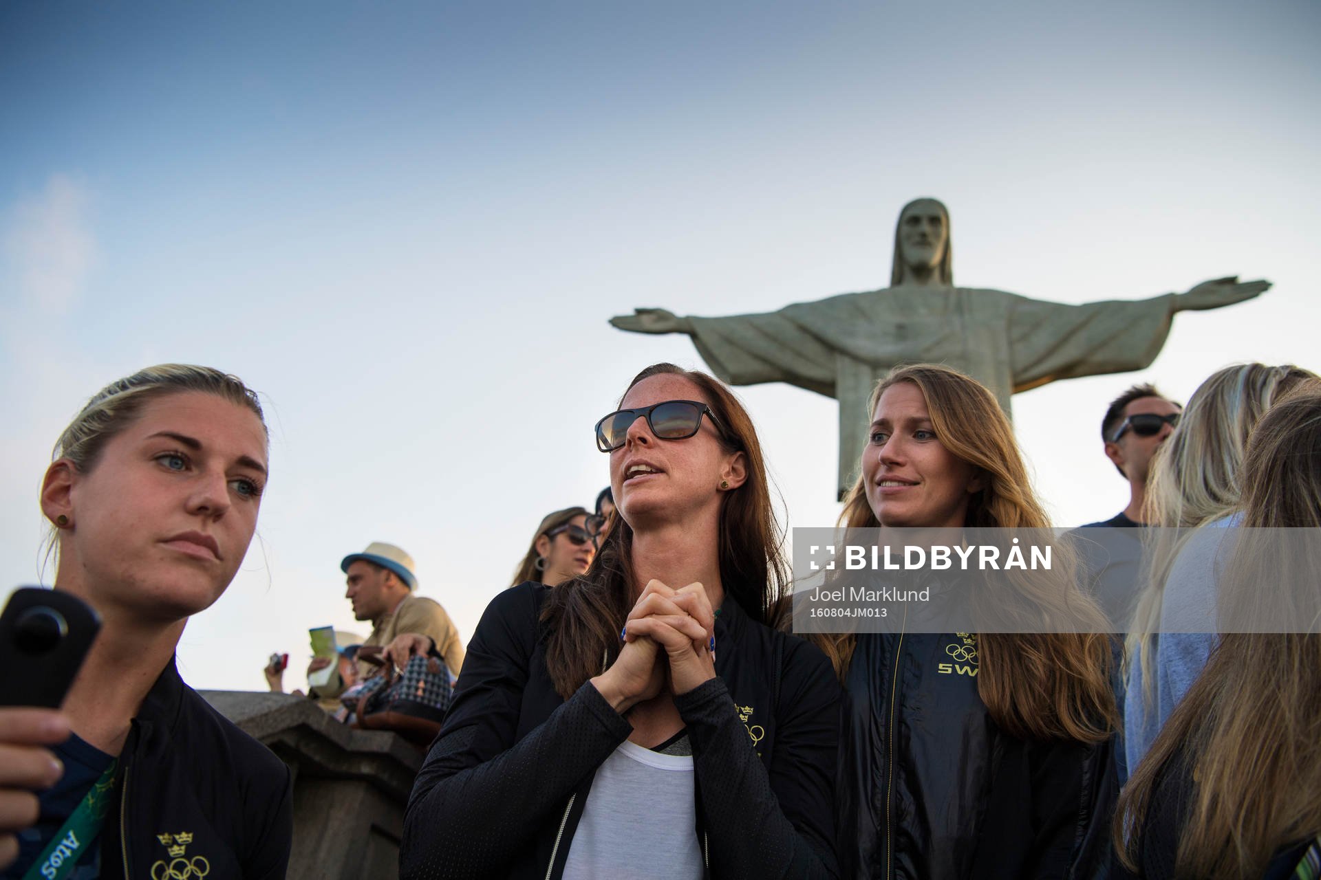 Olivia Schough, Lotta Schelin och Emma Berglund när