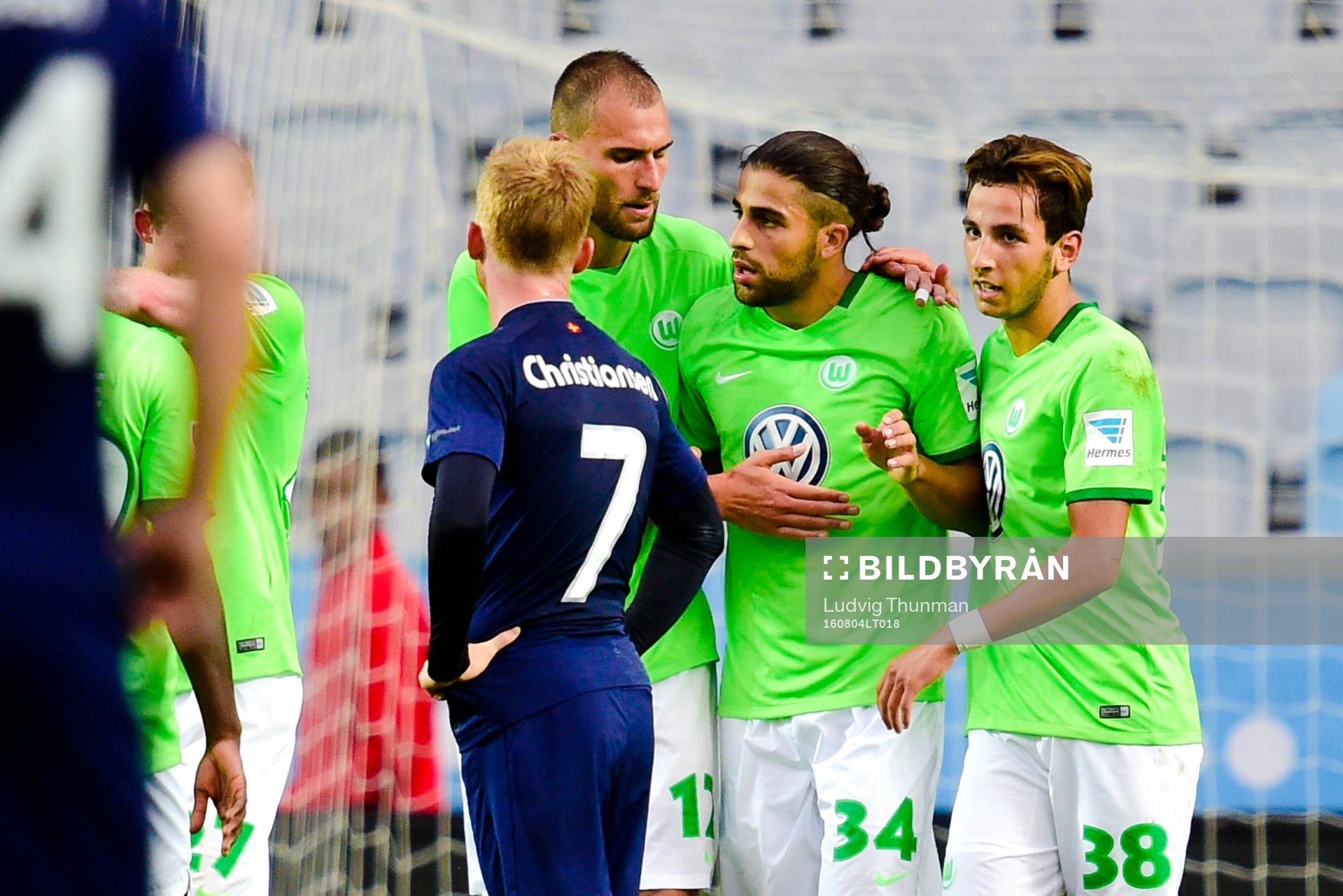Wolfsburgs Borja Mayoral , Ricardo Rodriguez och Azzaoui