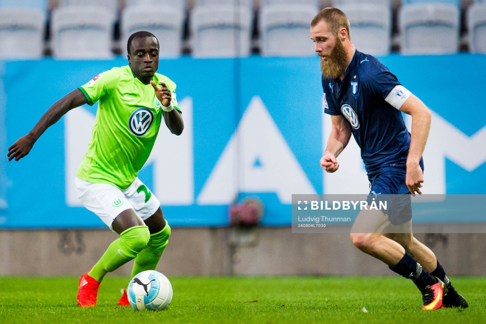 Wolfsburgs Amara Conde och Malmö FFs Jo Inge Berget