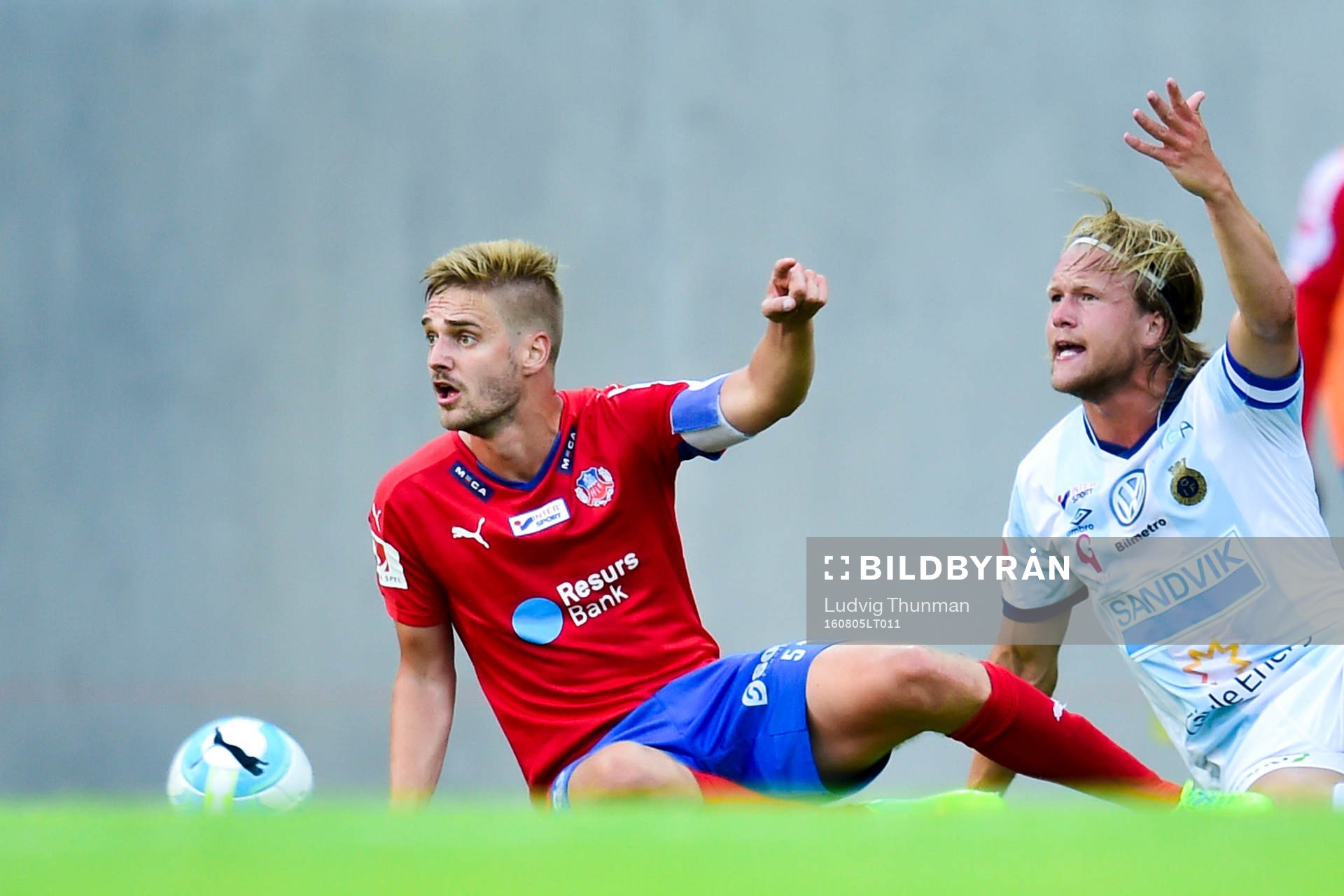 Helsingborgs Johan Mårtensson och Gefles Anders Bååth