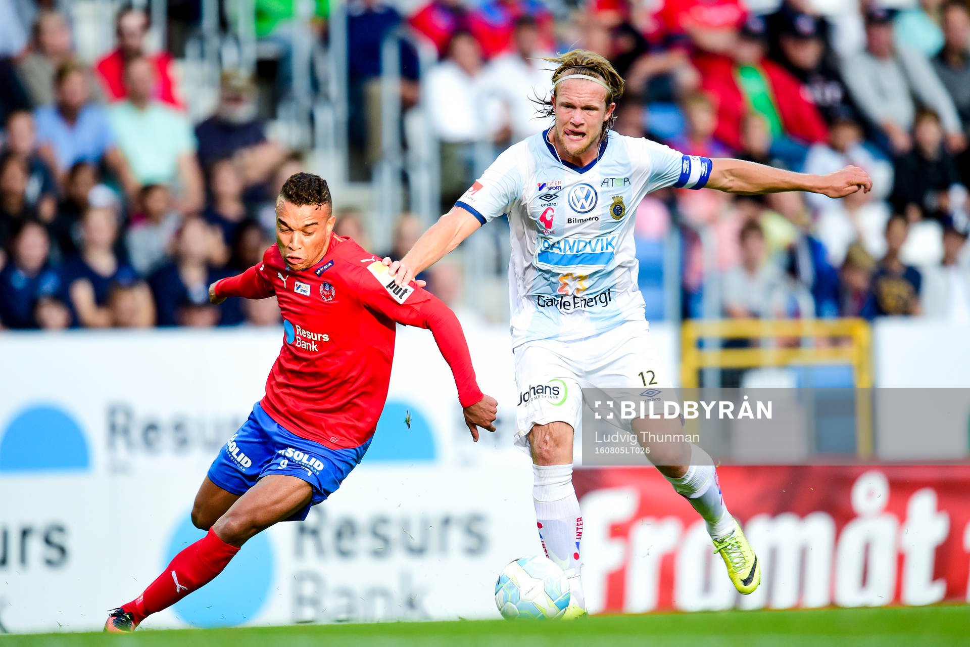 Helsingborgs Tyrell Rusike och Gefles Anders Bååth