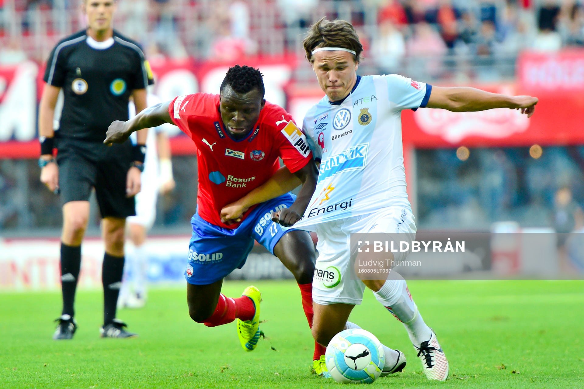 Helsingborgs Lalawélé Atakora och Gefles Simon Skrabb