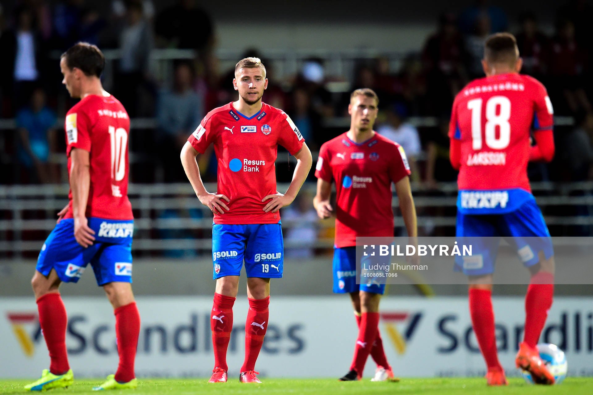 Helsingborgs Anton Wede, Darijan Bojanic och Jordan Larsson