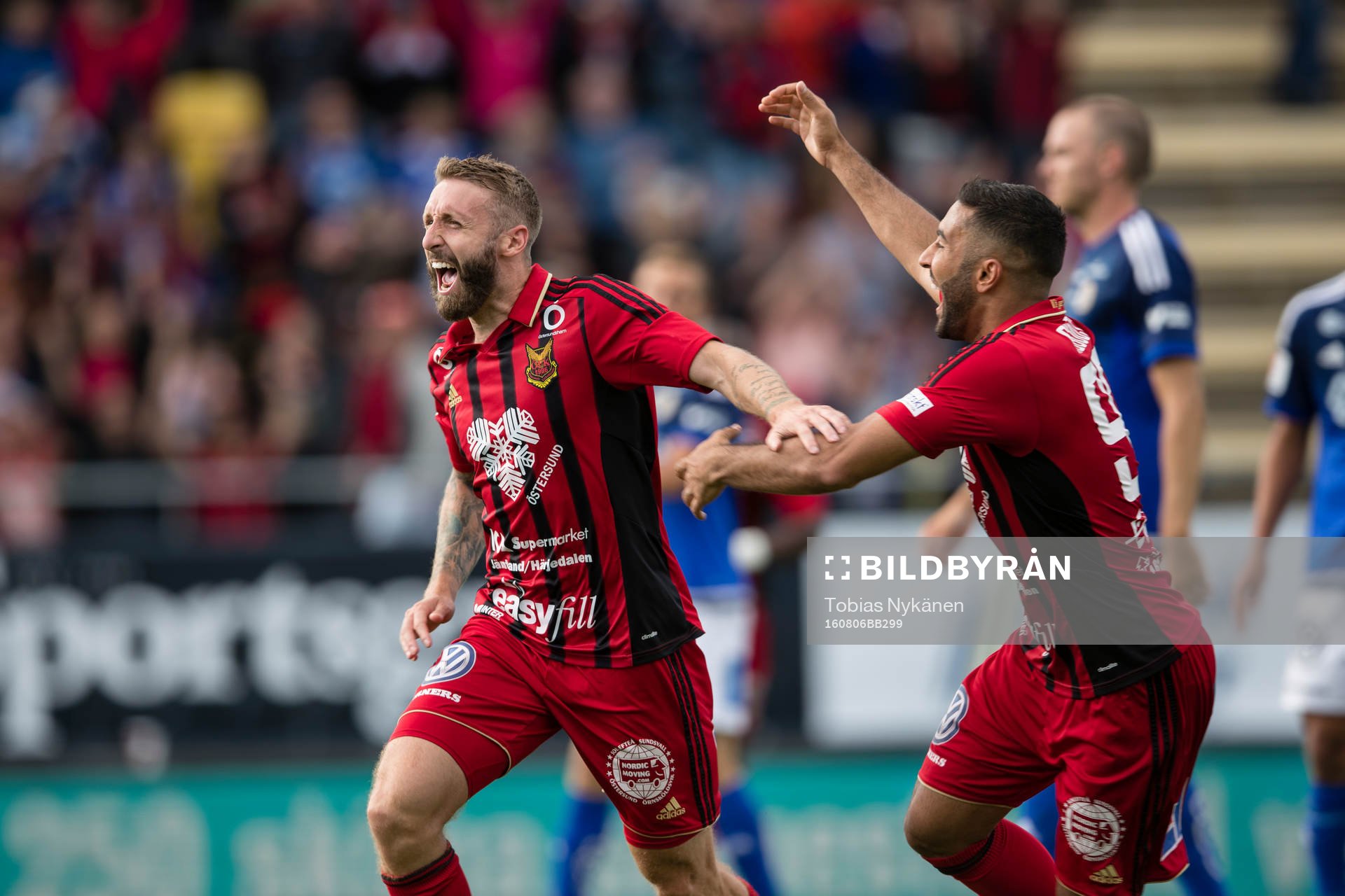 Östersunds Andrew Stadler jublar