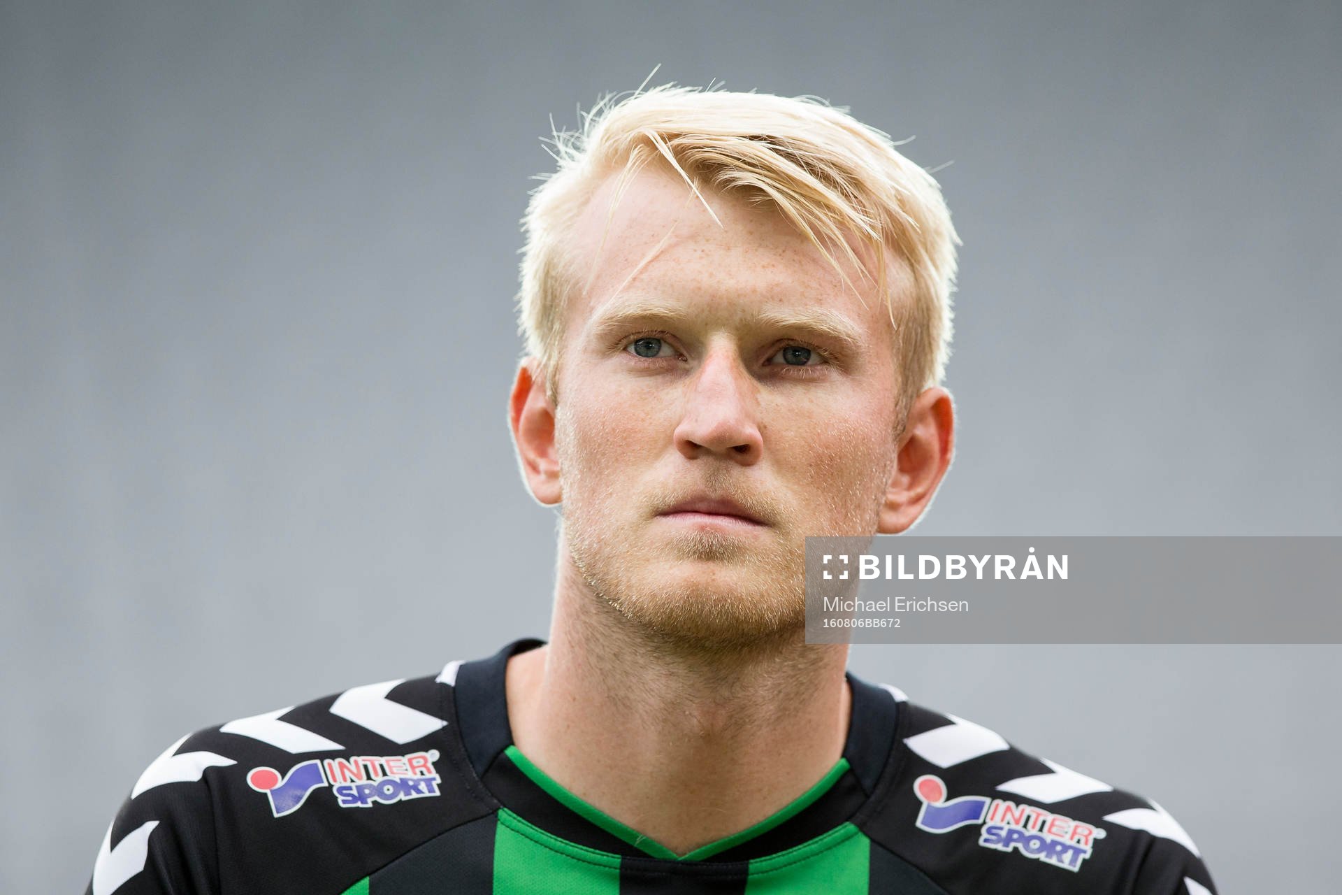 GAIS Carl Nyström innan fotbollsmatchen i Superettan