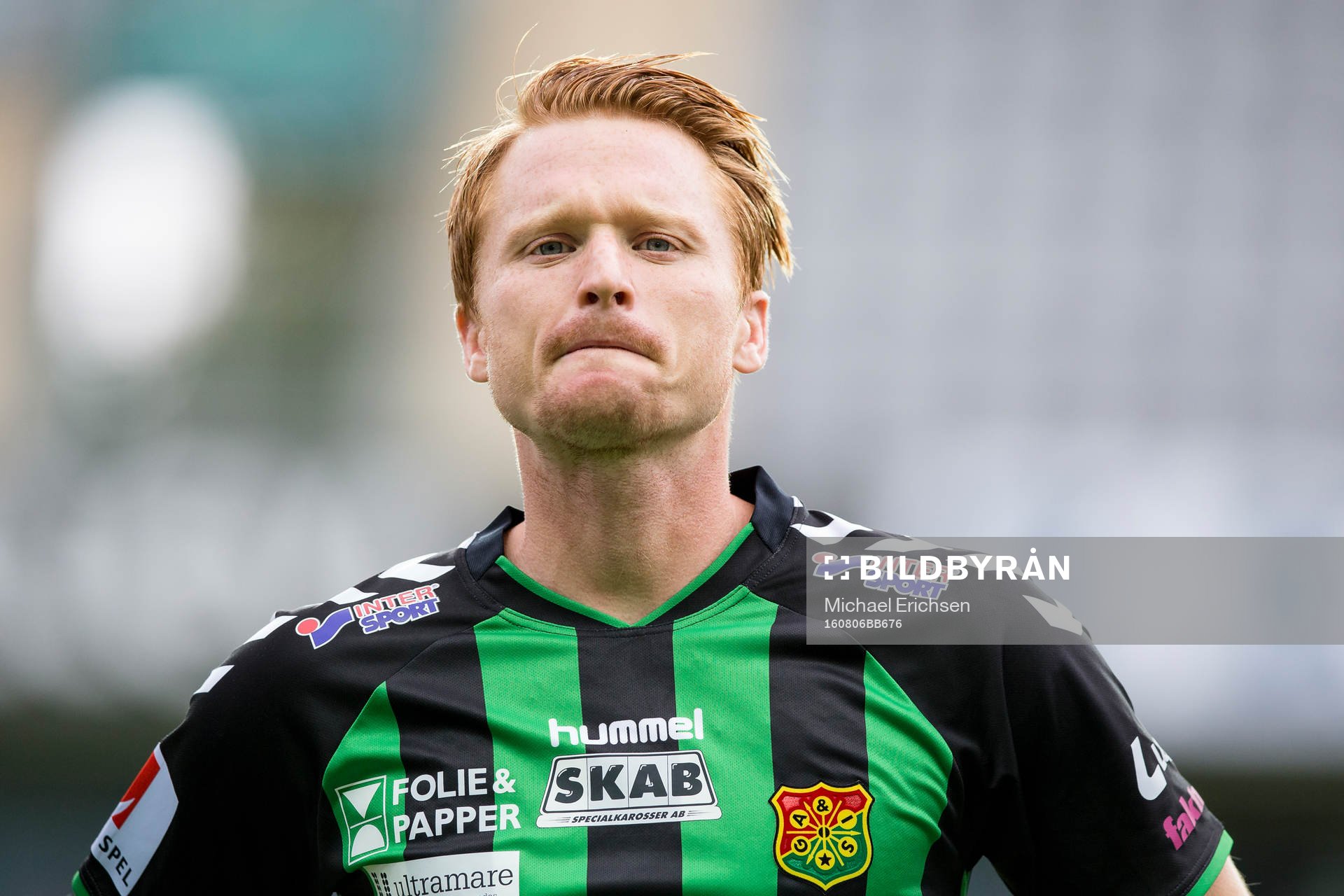 GAIS Dan Keat innan fotbollsmatchen i Superettan mellan