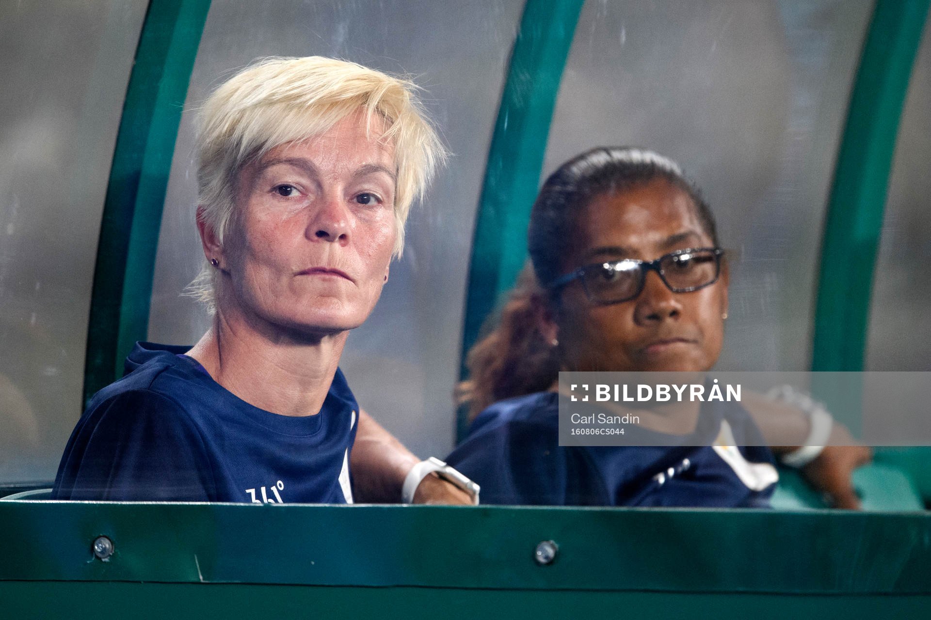 Sydafrikas förbundskapten Vera Pauw i fotbollsmatchen