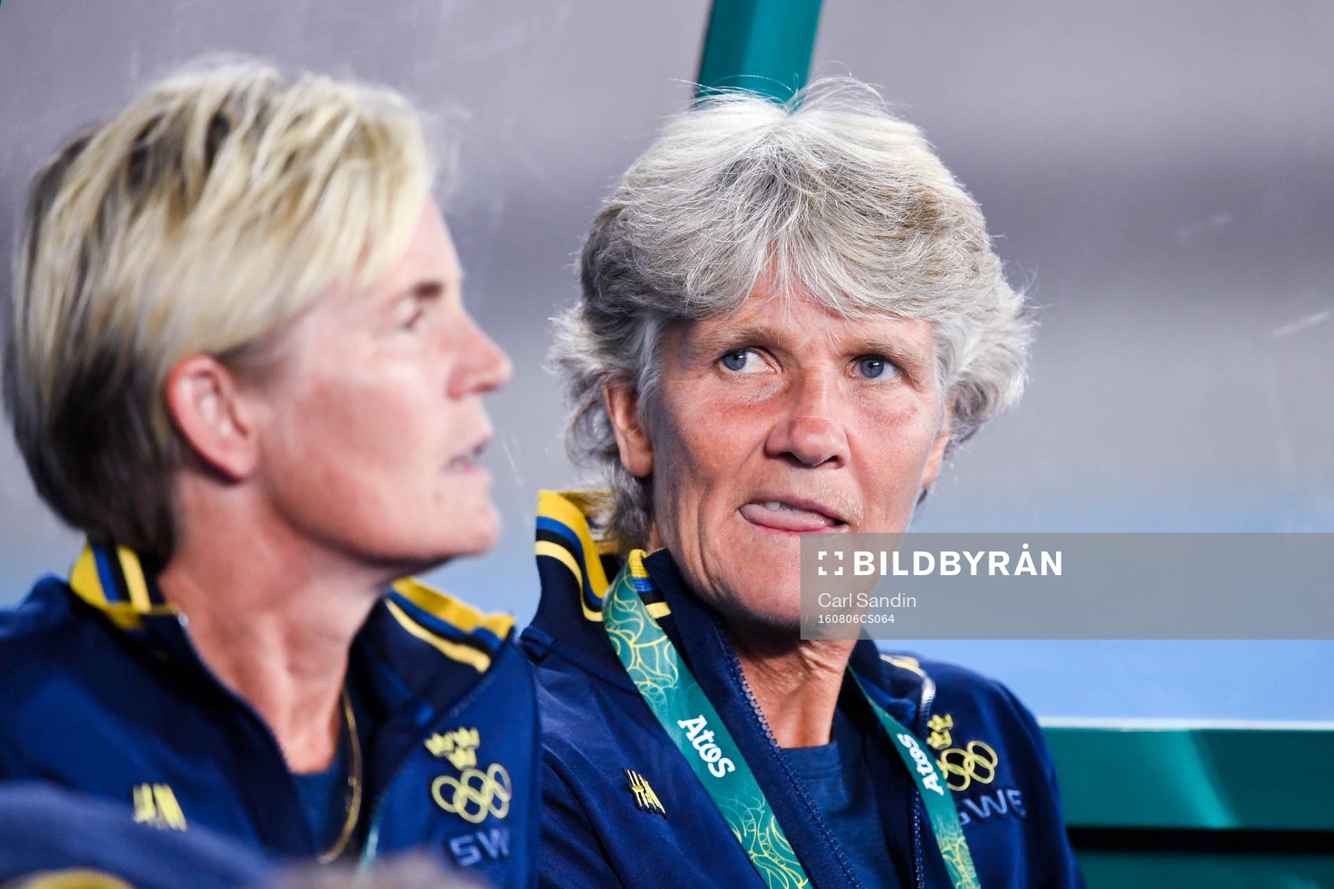 Sveriges assisterande förbundskapten Lilie Persson och
