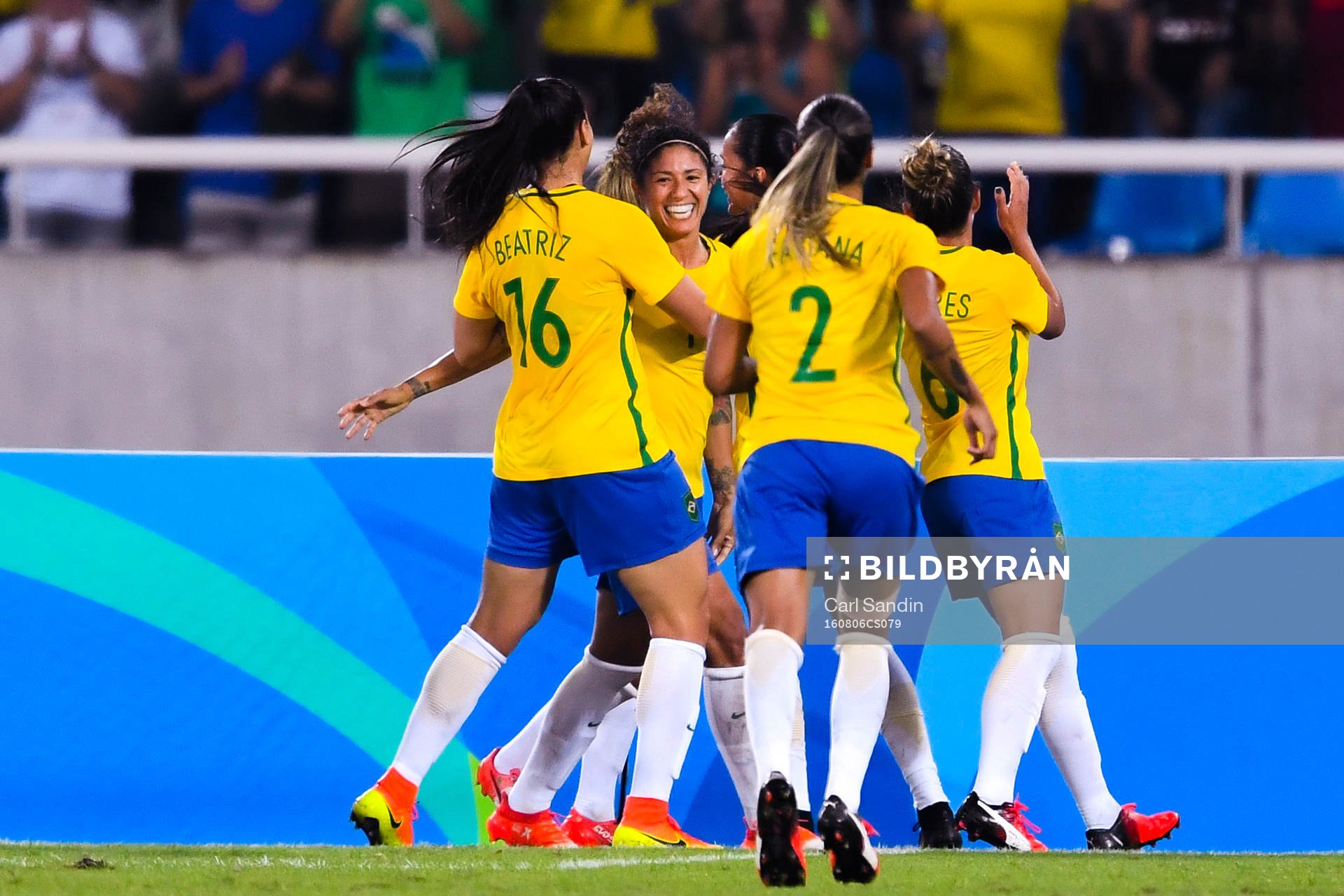 Brasiliens Cristiane jublar