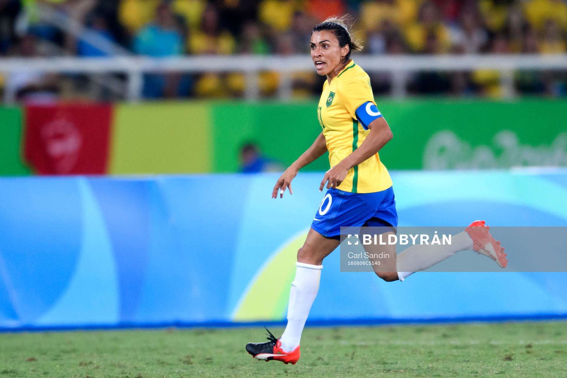Brasiliens Marta i fotbollsmatchen mellan Brasilien och