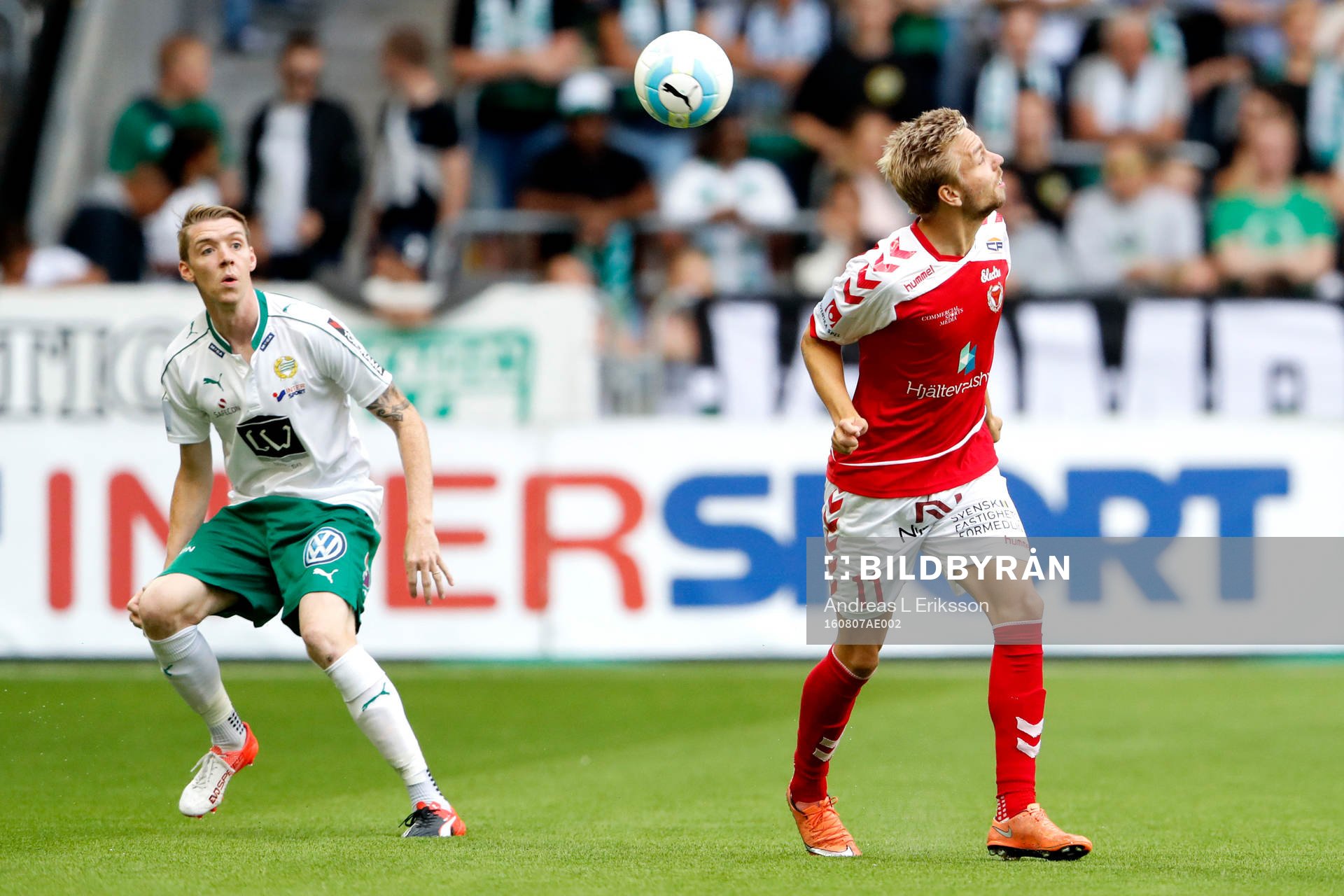Hammarbys Birkir Már Saevarsson och Kalmars Jonathan Ring