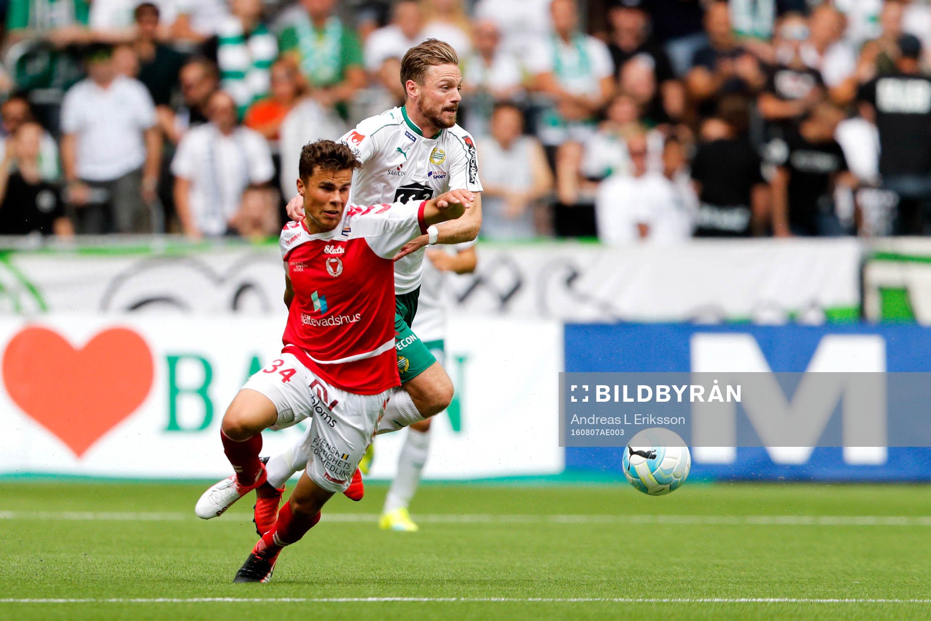 Kalmars Herman Hallberg och Hammarbys Arnór Smárason
