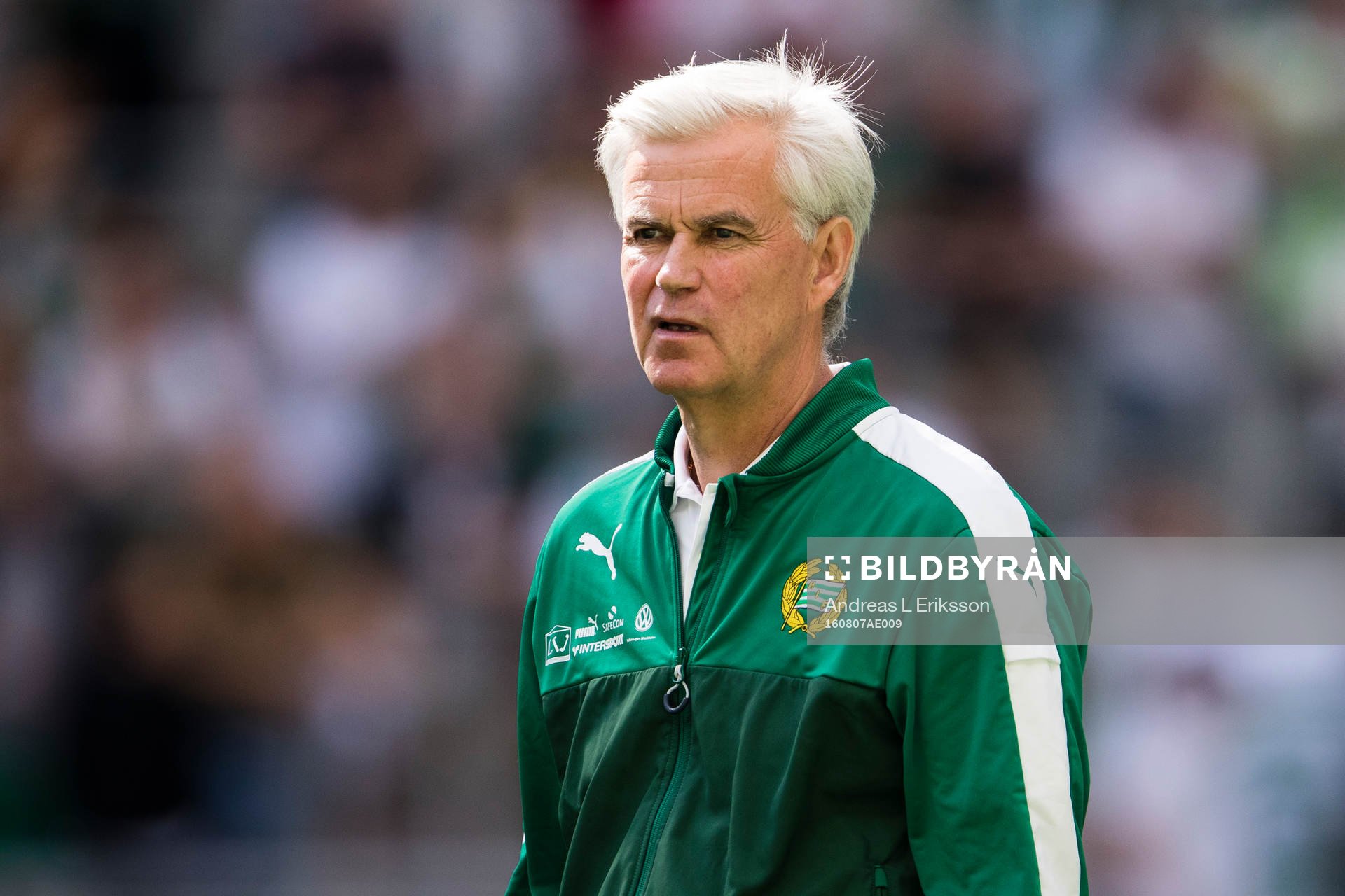 Hammarbys tränare Nanne Bergstrand innan fotbollsmatchen i