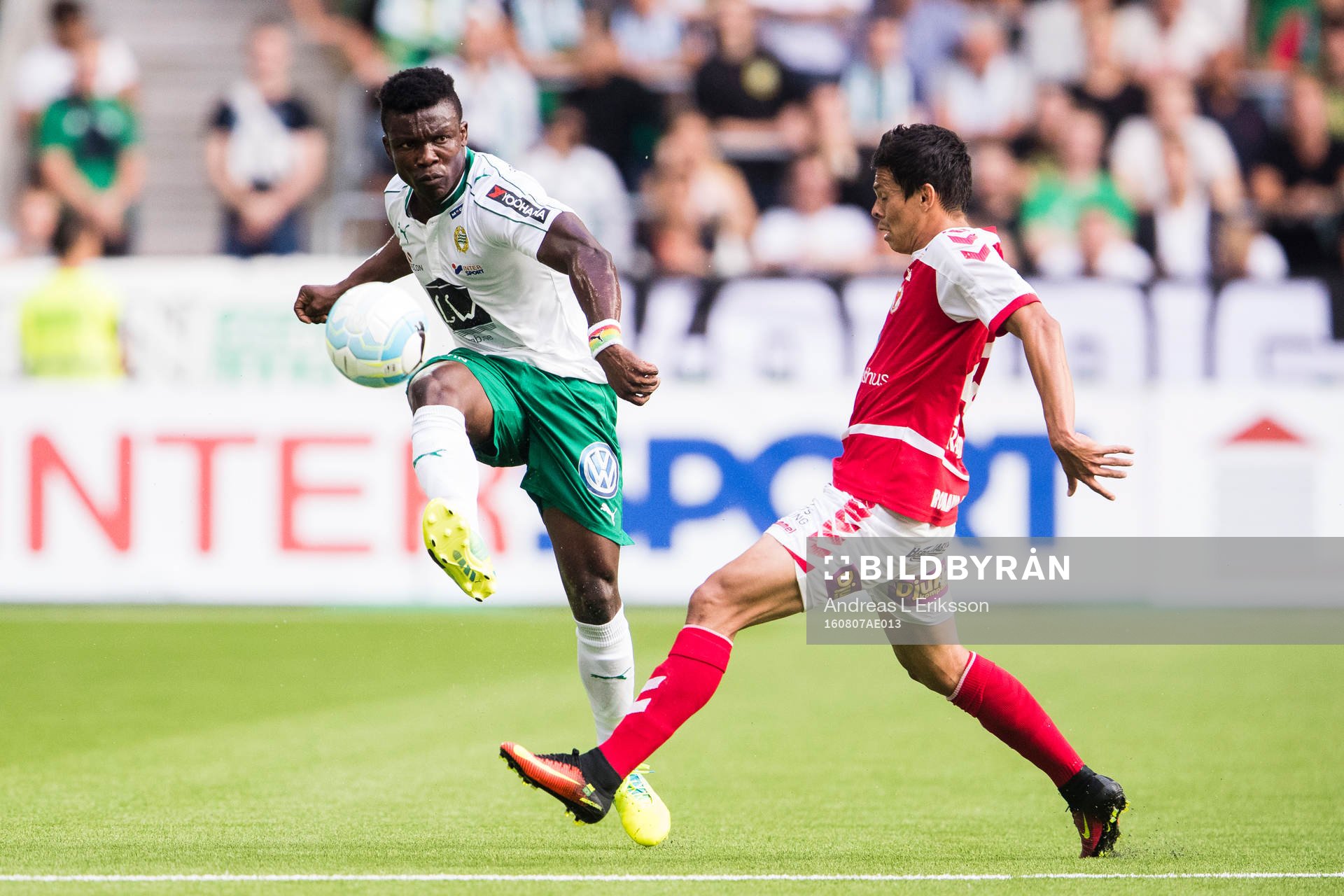 Hammarbys Joseph Aidoo och Kalmars Romário Pereira Sipião