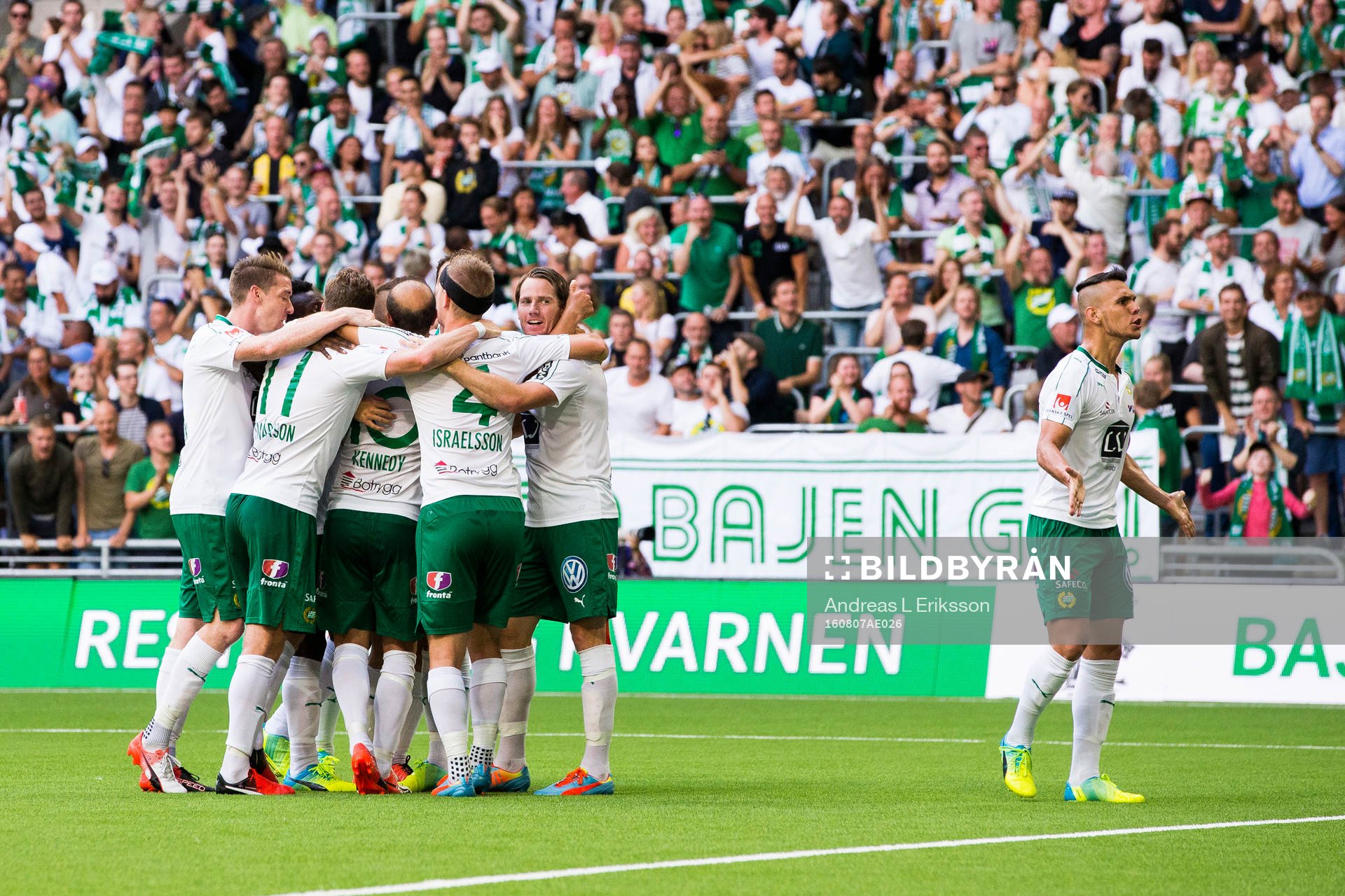 Hammarbys Birkir Már Saevarsson, Arnór Smárason, Kennedy