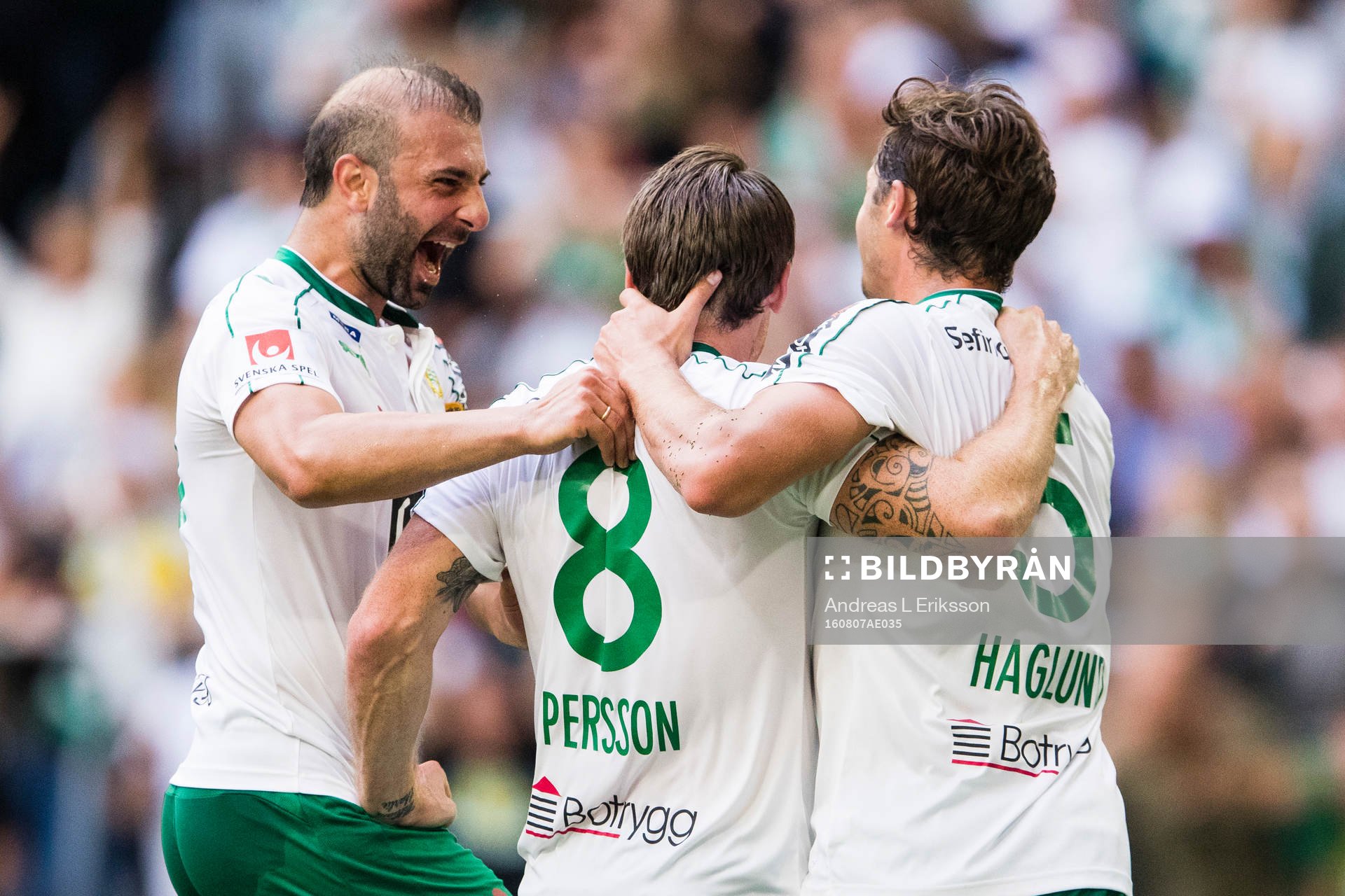 Hammarbys Kennedy Bakircioglu, Johan Persson och Philip
