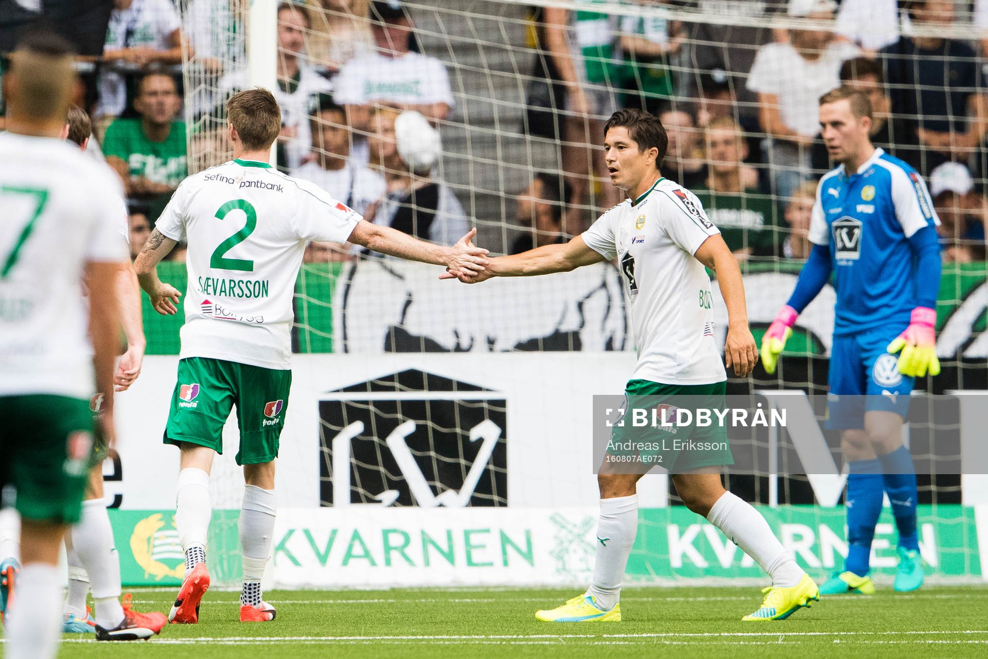 Hammarbys Birkir Már Saevarsson och David Boo Wiklander