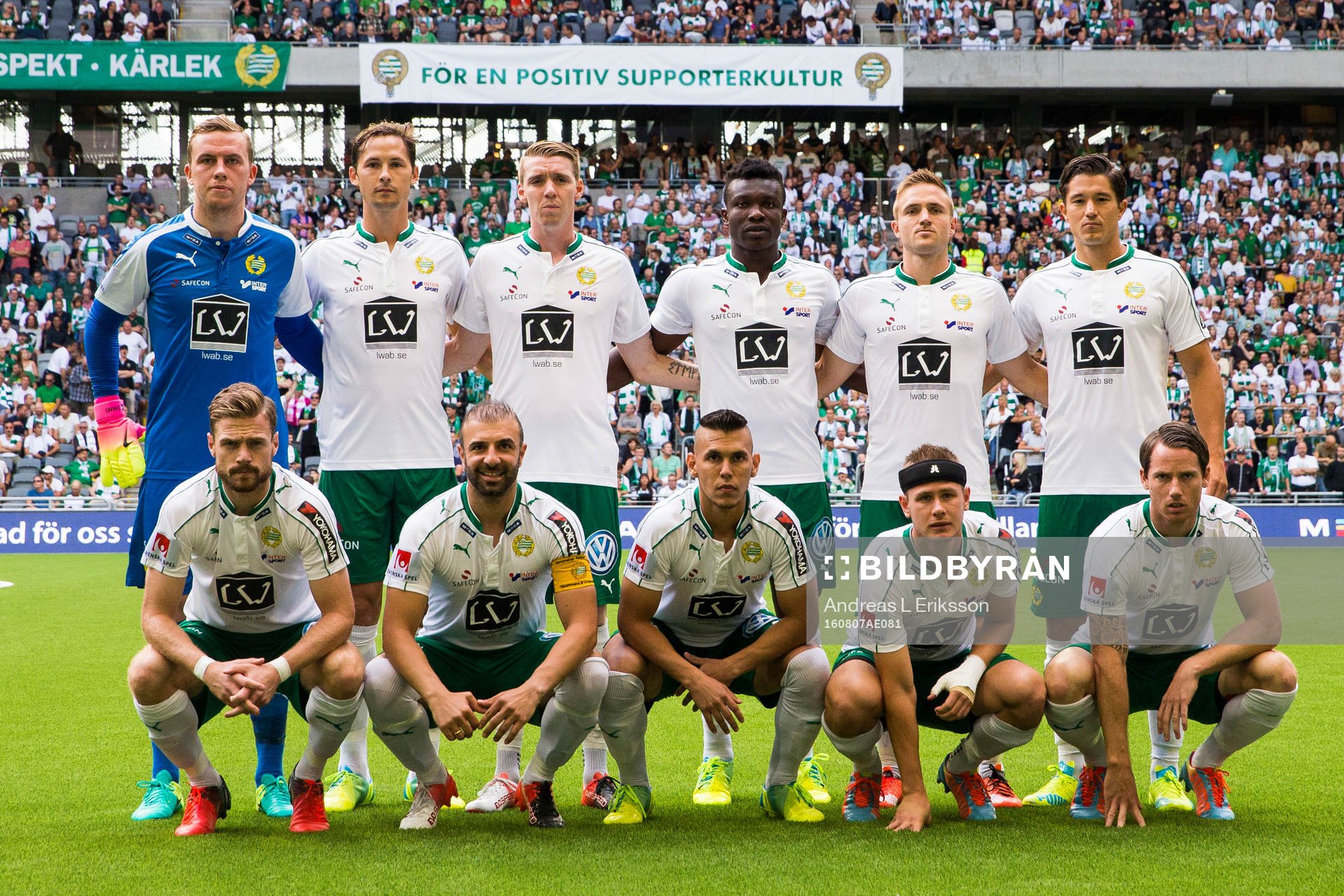 Hammarbys startelva innan fotbollsmatchen i Allsvenskan