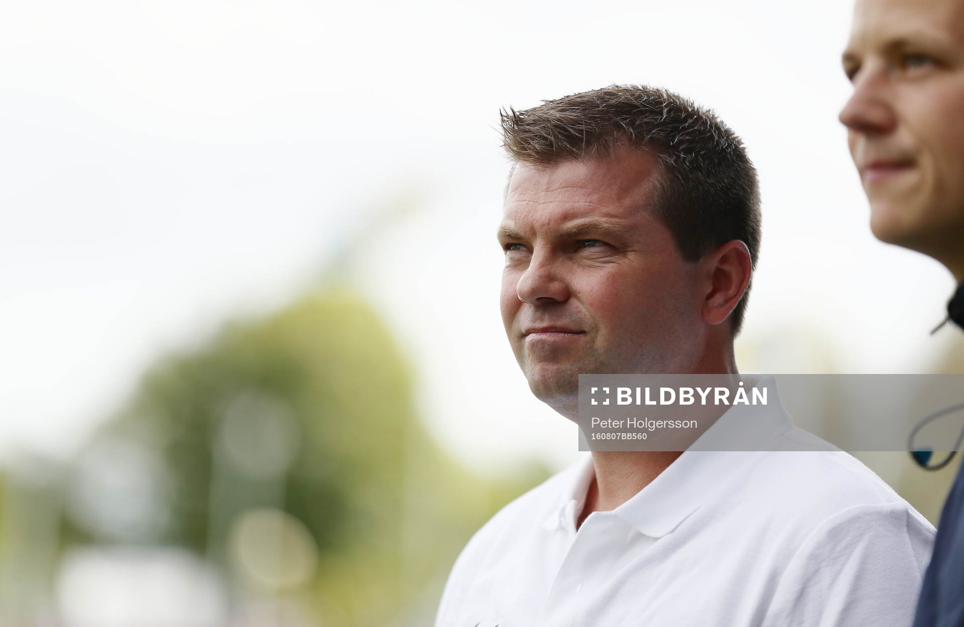Norrköpings tränare Jens Gustafsson intill