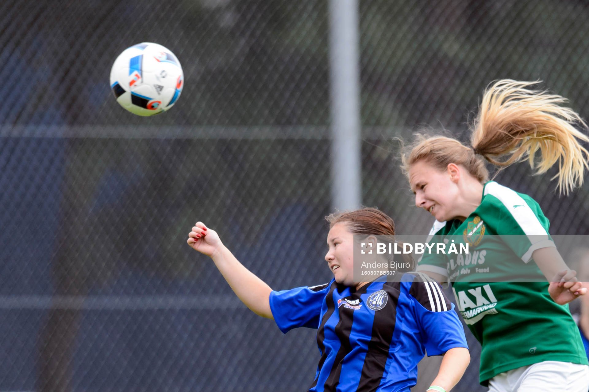 under fotbollsmatchen i Eskilscupen flickor F16 mellan Glumslöv och Älvsborg den 7 augusti 2016 i Helsingborg.
