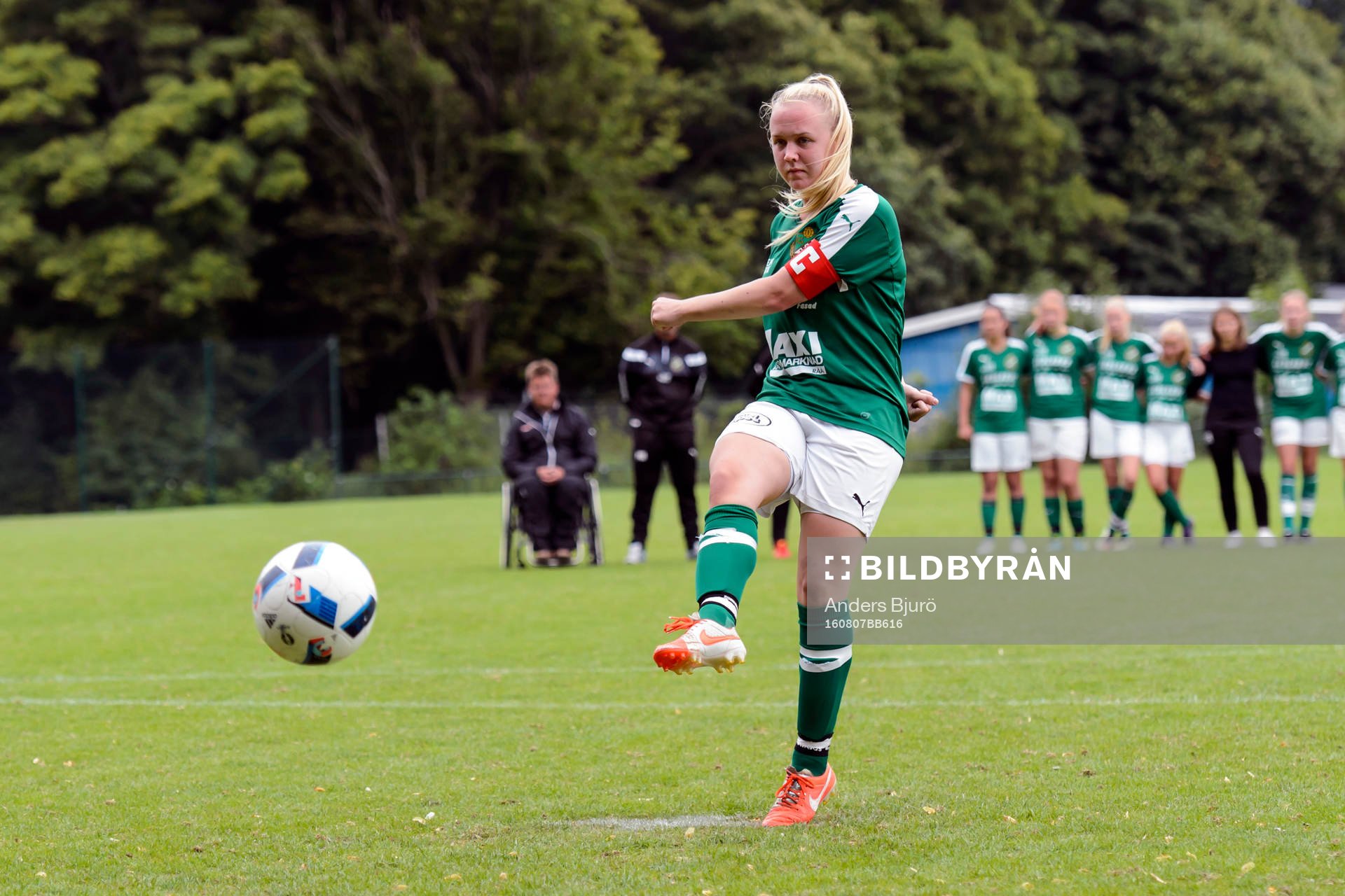 under fotbollsmatchen i Eskilscupen flickor F16 mellan Glumslöv och Älvsborg den 7 augusti 2016 i Helsingborg.
