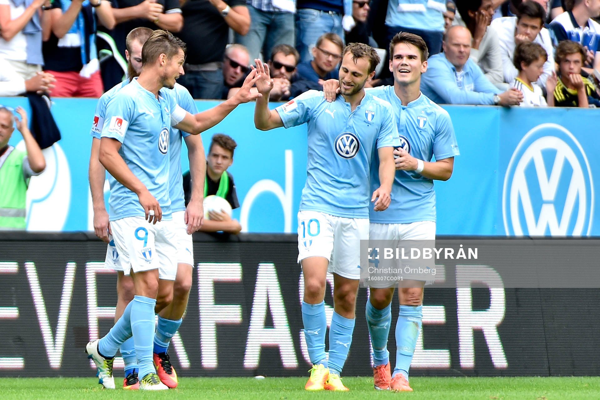 Malmö FFs Markus Rosenberg, Magnus Wolff Eikrem och Vidar
