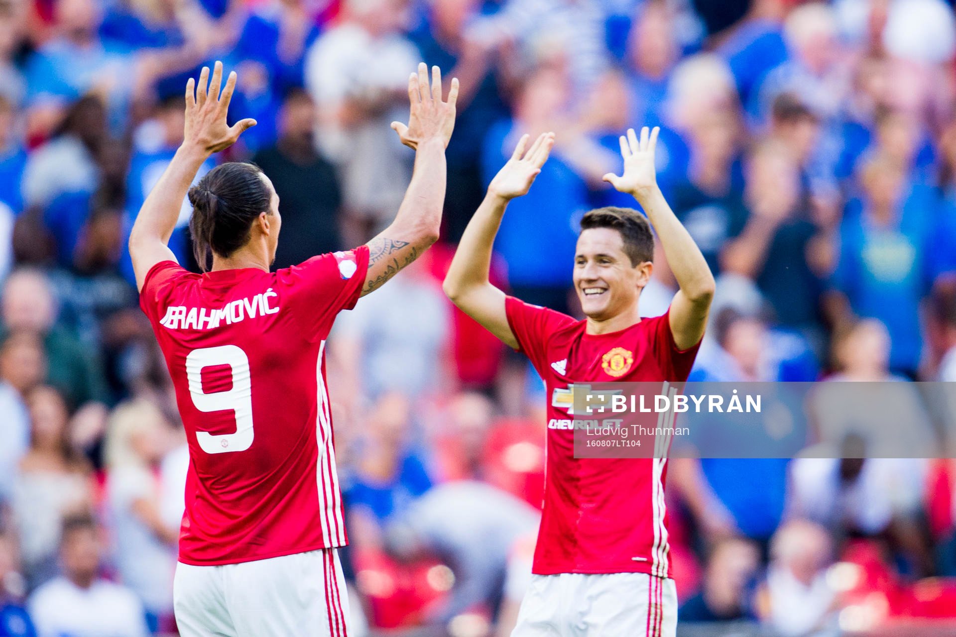 Manchester Uniteds Zlatan Ibrahimovic jublar