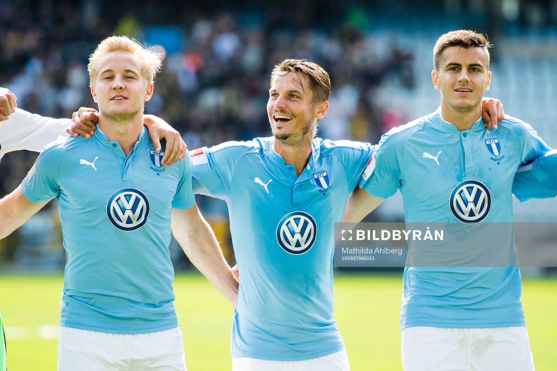 Malmö FFs Franz Brorsson, Markus Rosenberg och Alexander