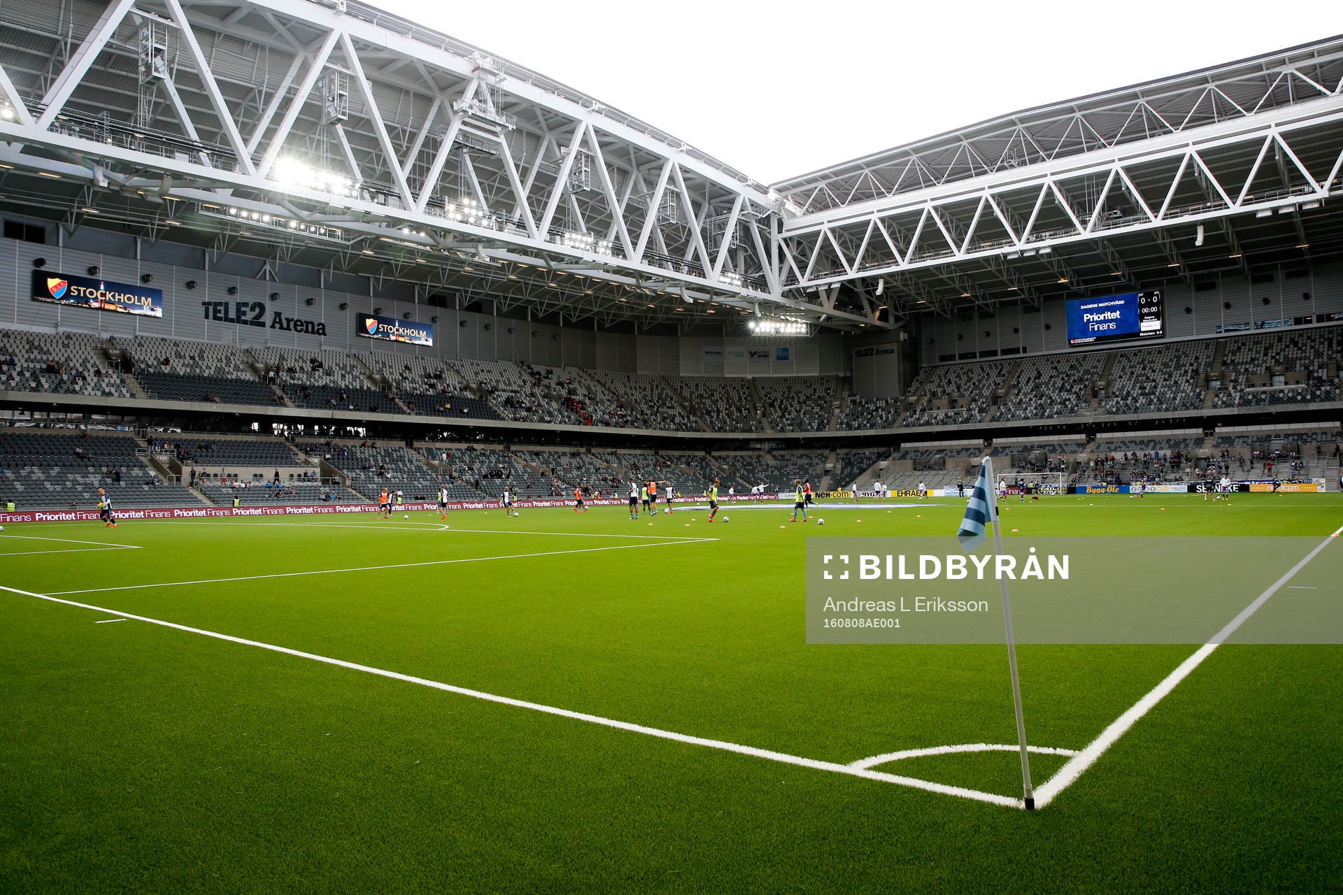 IFK Göteborgs och Djurgårdens spelare värmer upp