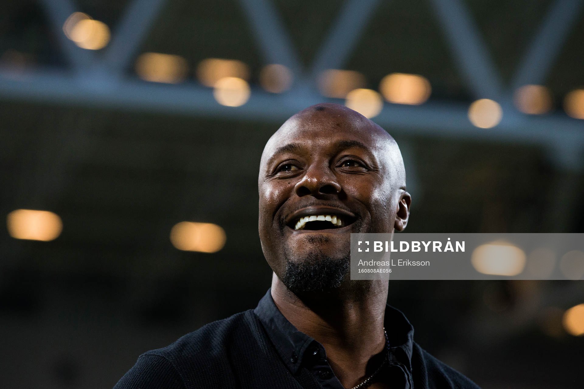 Djurgårdens tidigare målvakt Pa Dembo Touray jublar
